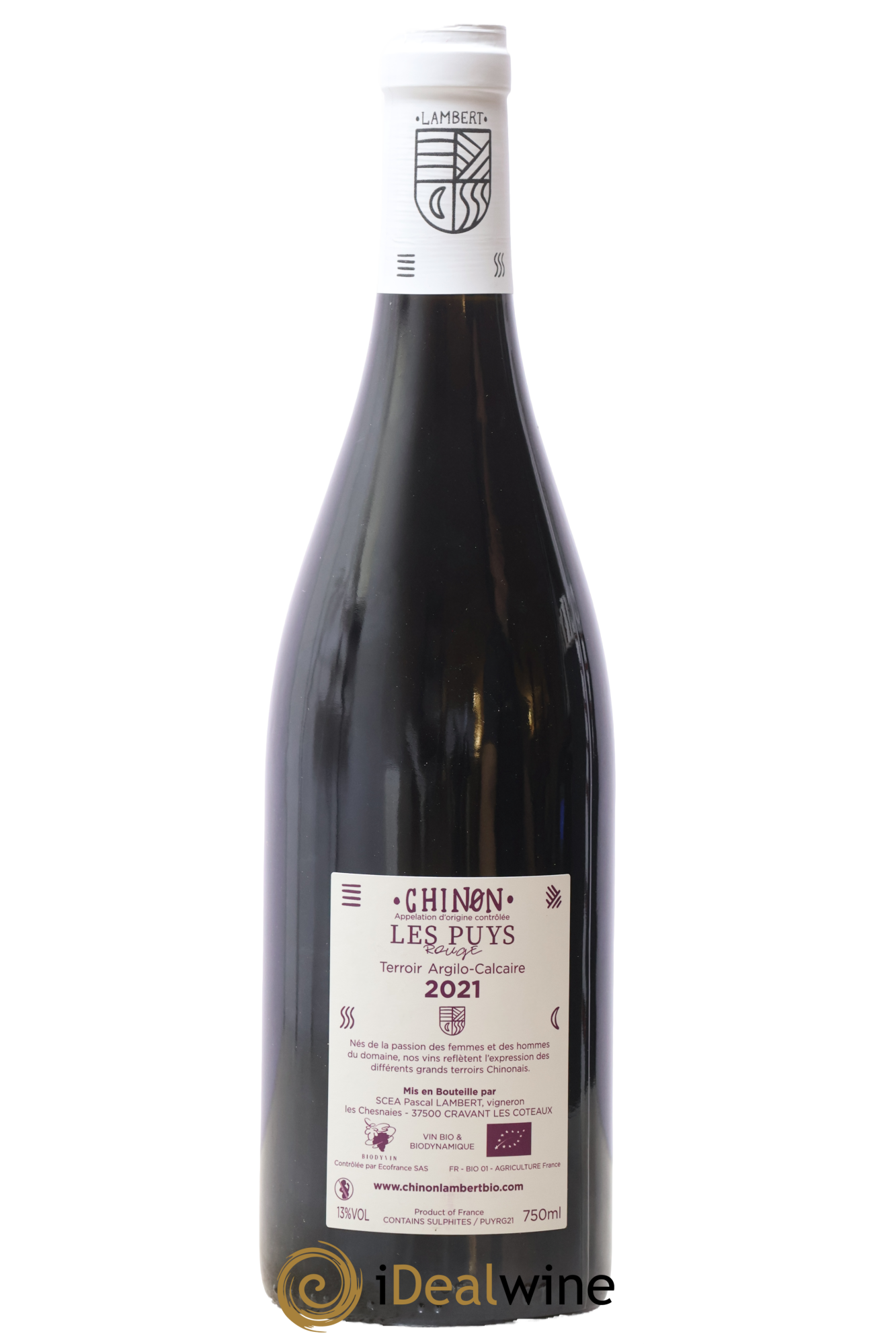 Chinon Les Puys Domaine Lambert 2021 - Lot of 1 bottle - 1