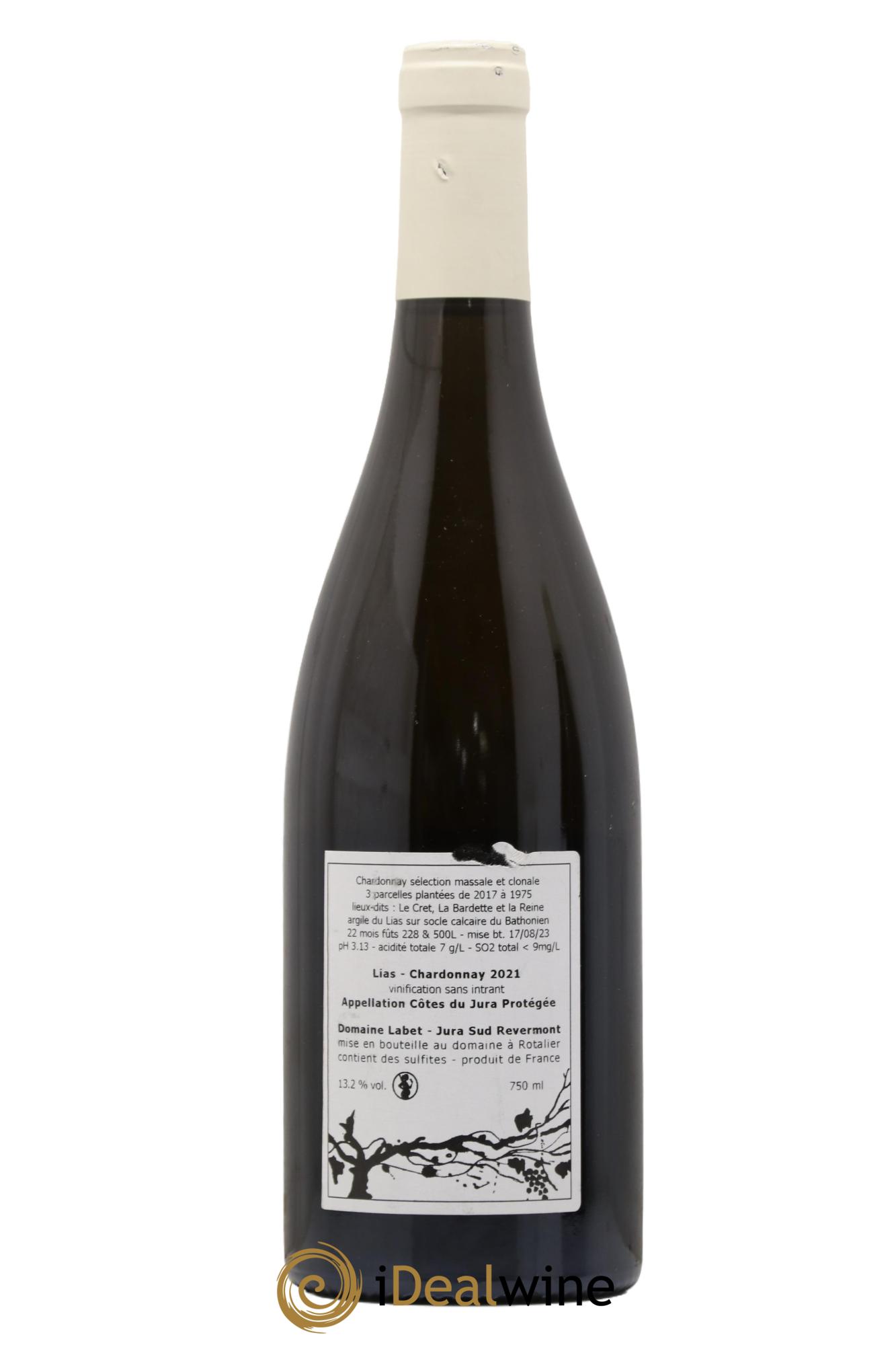 Côtes du Jura Chardonnay Lias Romain - Julien  - Charline Labet  2021 - Lot de 1 bouteille - 1