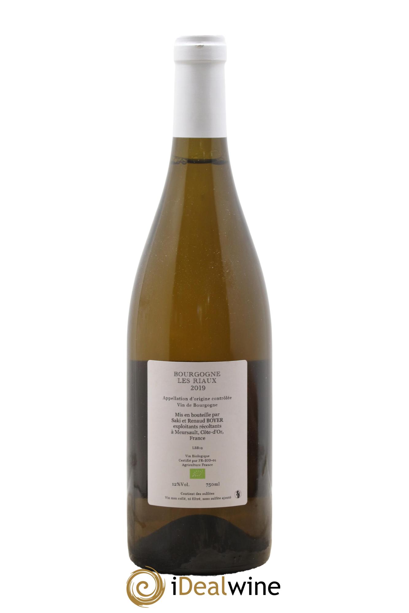Bourgogne Les Riaux Renaud Boyer 2019 - Lot de 1 bouteille - 1