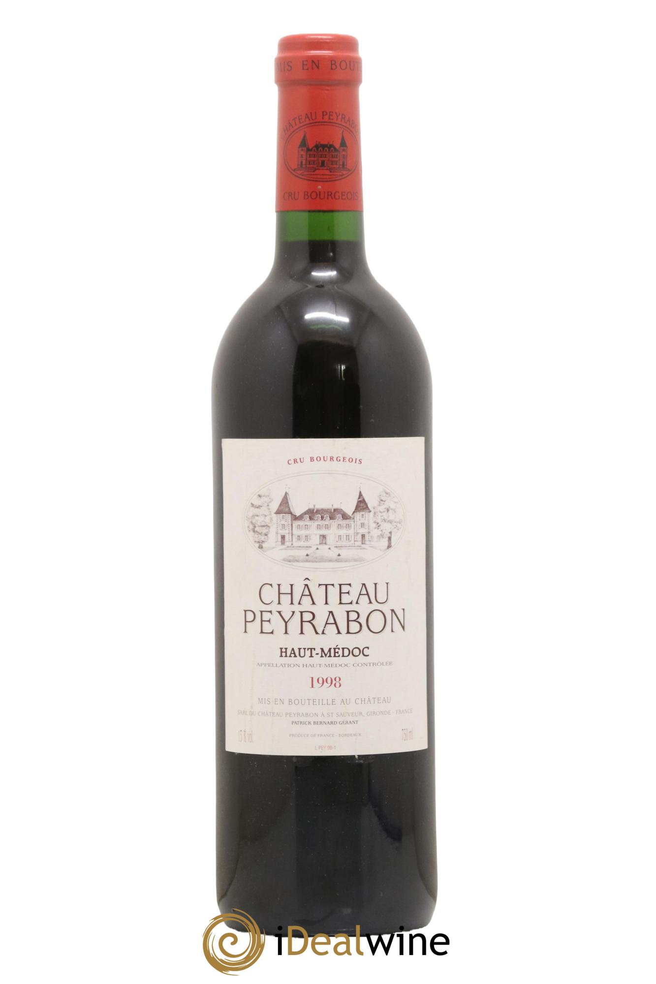 Château Peyrabon Cru Bourgeois 1998 - Lot de 1 bouteille - 0
