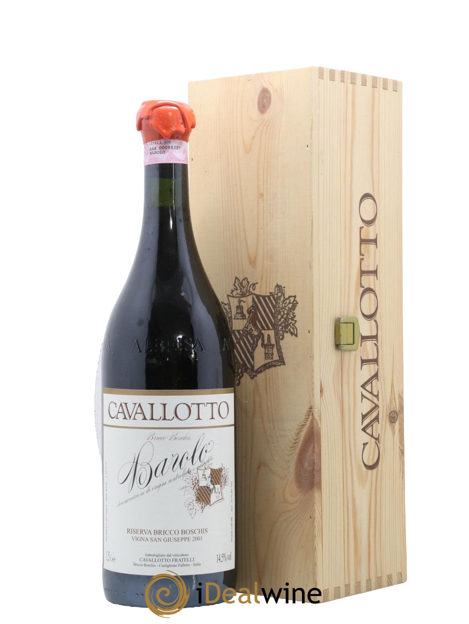Barolo Riserva Bricco Boschis Vigna San Giuseppe Cavallotto 2001 - Lot de 1 magnum - 0
