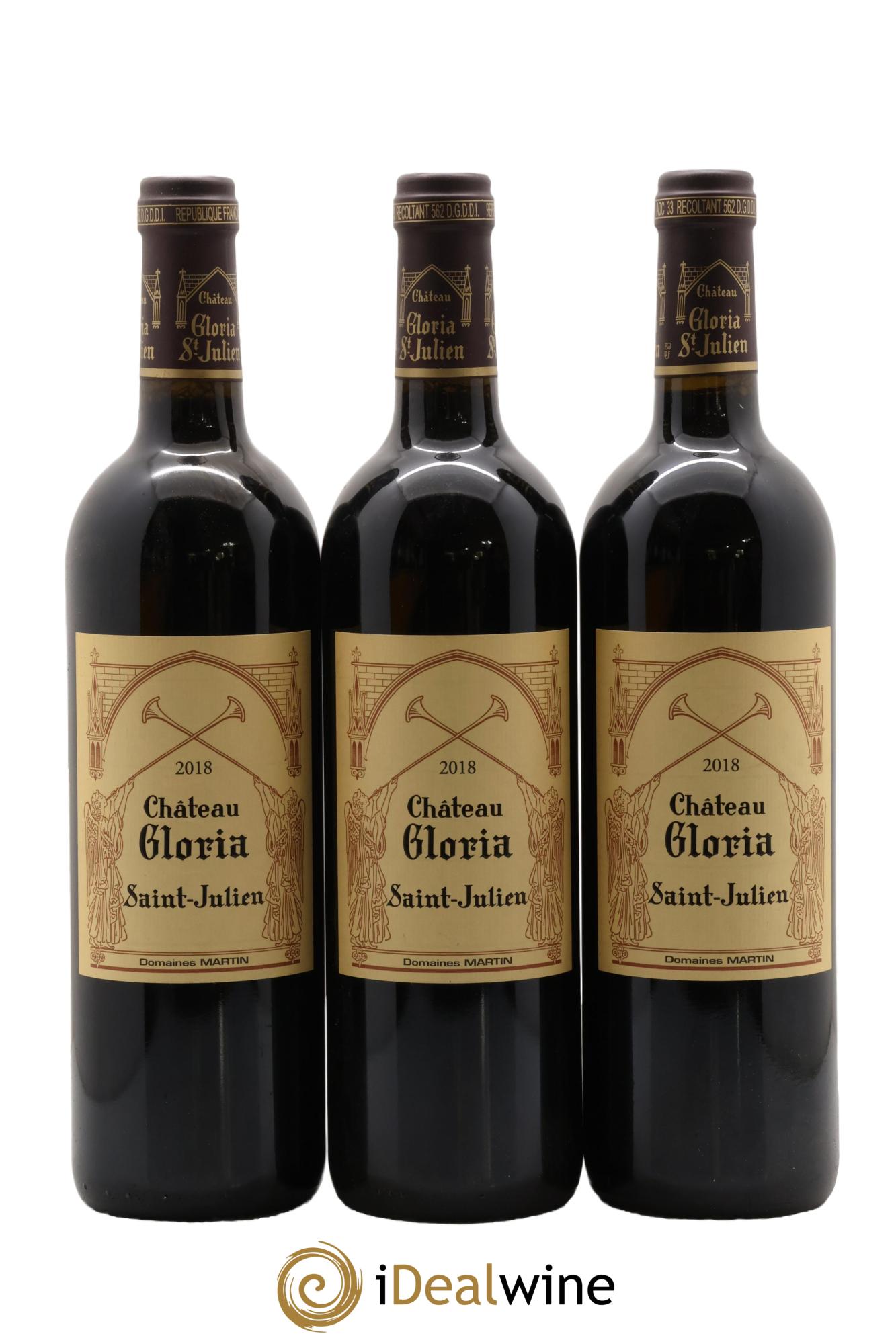 Château Gloria 2018 - Lot of 3 bottles - 0