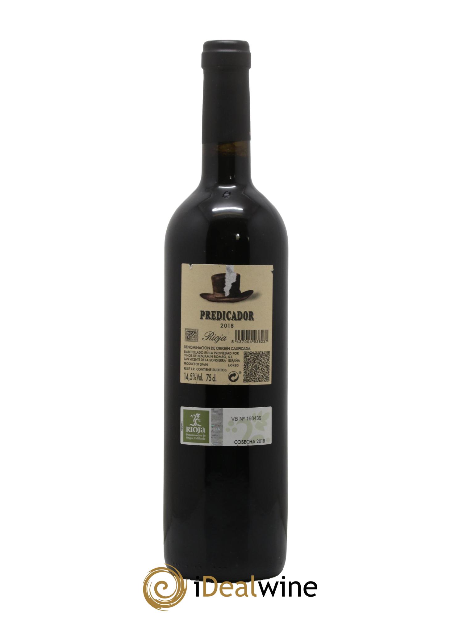 Rioja DOCa Bodega Contador  Predicador Benjamin Romeo 2018 - Lot de 1 bouteille - 1