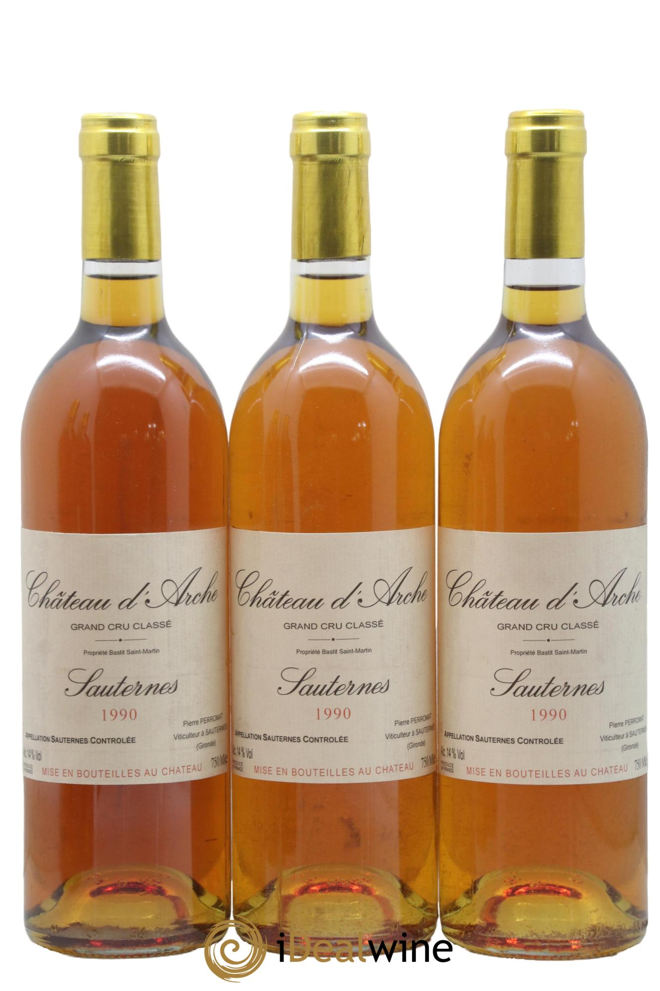 Château d' Arche 2ème Grand Cru Classé 1990 - Posten von 3 Flaschen - 0