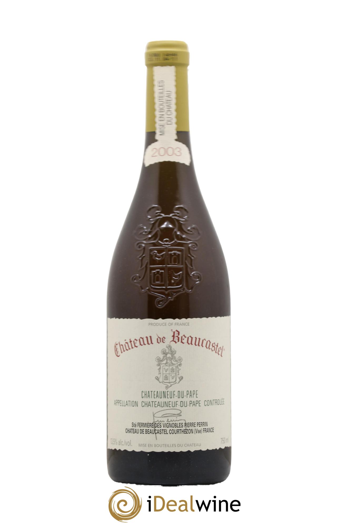 Châteauneuf-du-Pape Château de Beaucastel Famille Perrin 2003 - Lot de 1 bouteille - 0