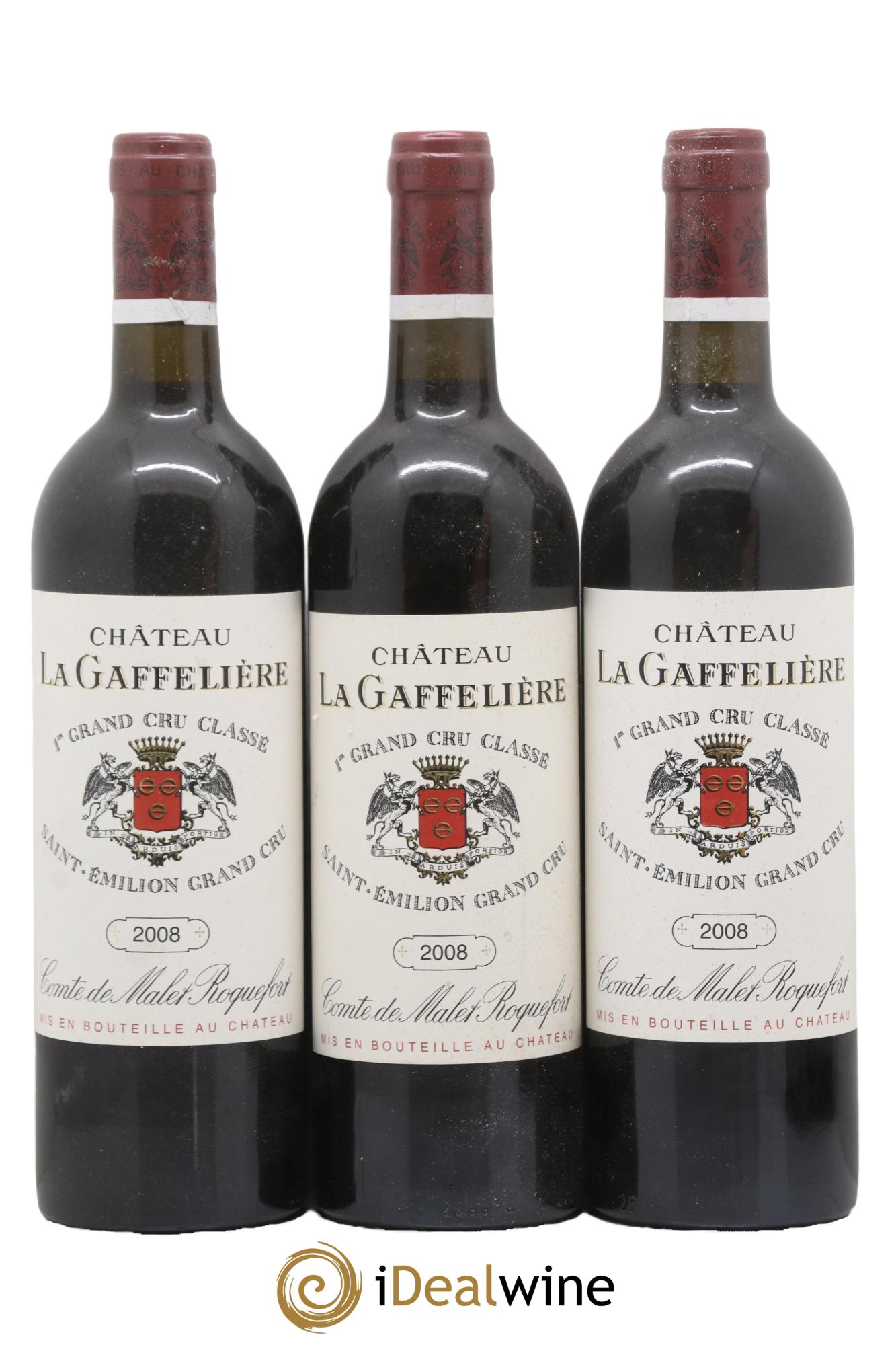 Château la Gaffelière 1er Grand Cru Classé B 2008 - Lot of 3 bottles - 0
