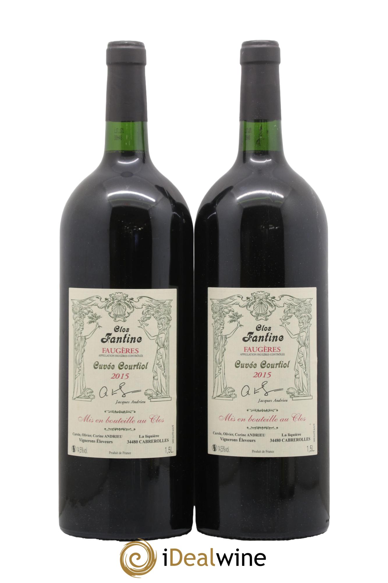Faugères Clos Fantine Courtiol Famille Andrieu 2015 - Posten von 2 Magnum - 0