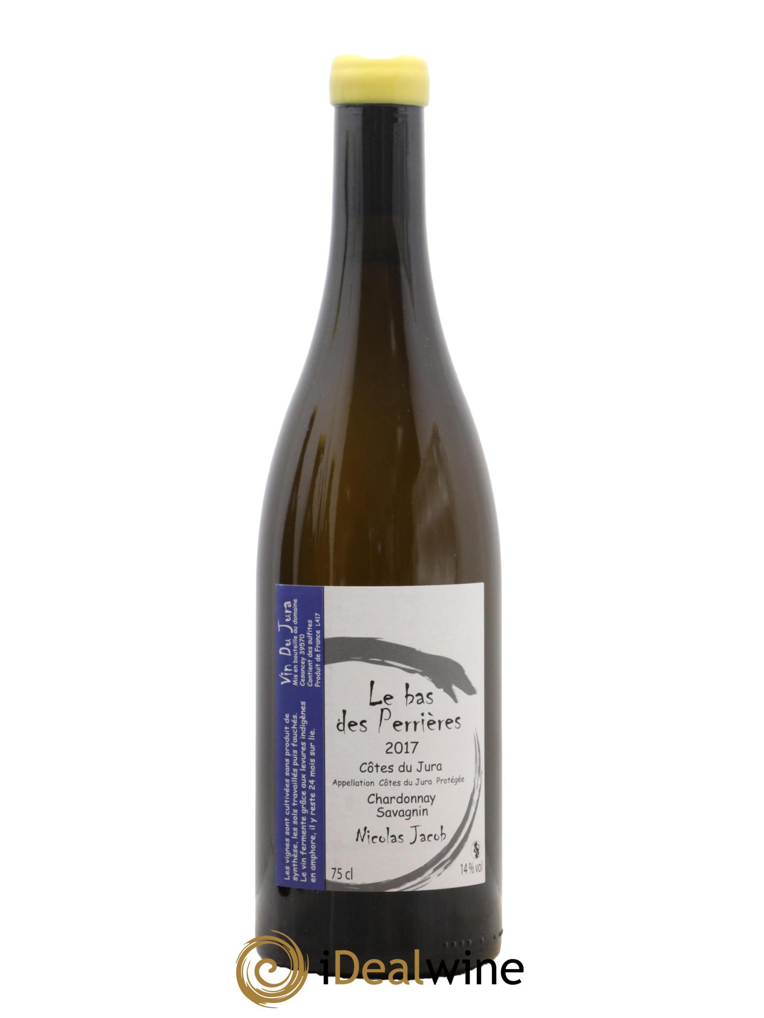 Côtes du Jura Le Bas des Perrières Chardonnay Savagnin Nicolas Jacob 2017 - Lot de 1 bouteille - 0