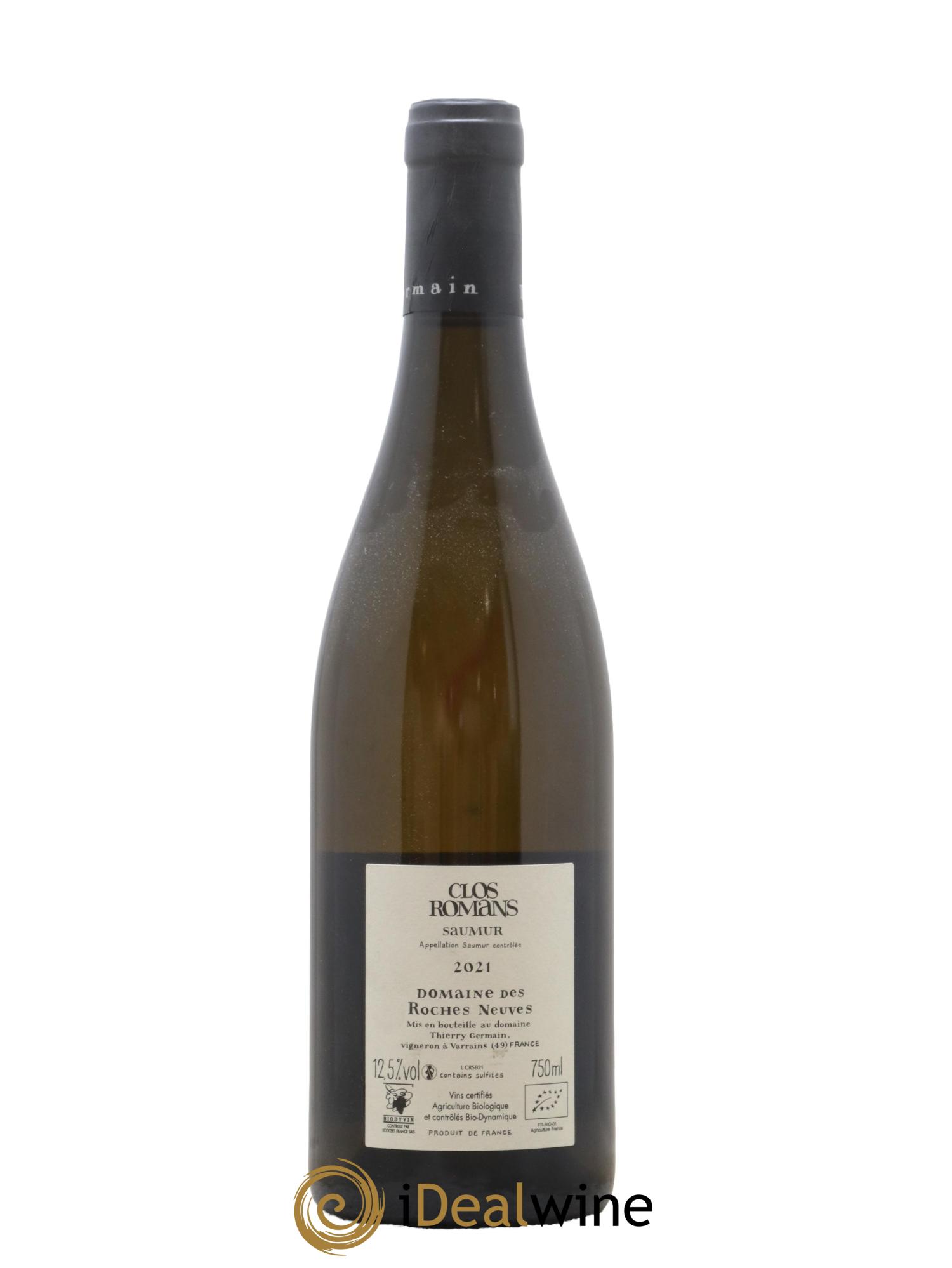 Saumur Clos Romans Domaine des Roches Neuves - Thierry Germain 2021 - Lot de 1 bouteille - 1