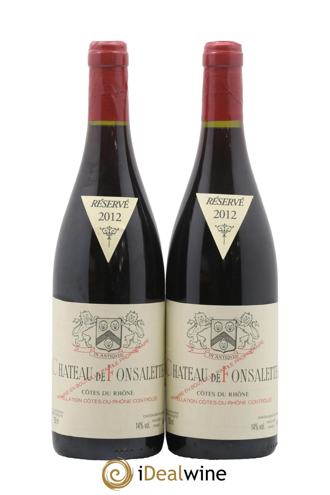Côtes-du-Rhône Château de Fonsalette Emmanuel Reynaud 2012 - Lot de 2 bouteilles - 0
