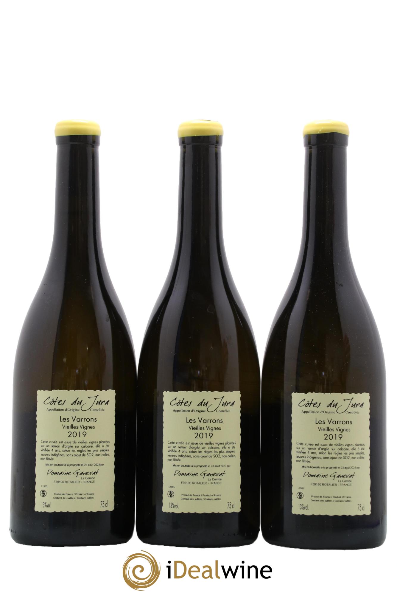 Côtes du Jura Les Varrons Vieilles Vignes Jean-François Ganevat (Domaine) 2019 - Lot de 3 bouteilles - 1