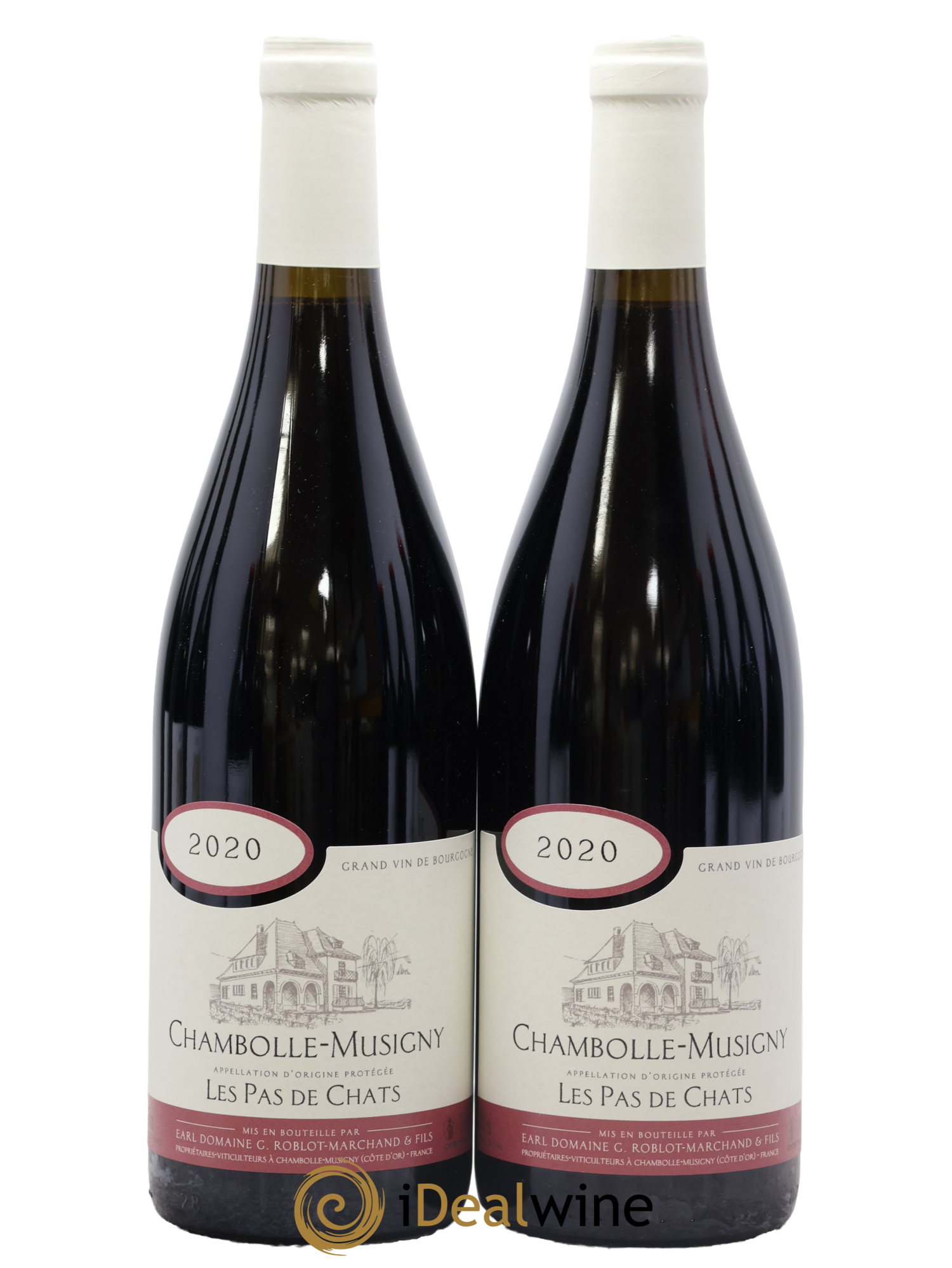 Chambolle-Musigny Les Pas de Chats G.Roblot-Marchand & Fils 2020 - Lot de 2 bouteilles - 0