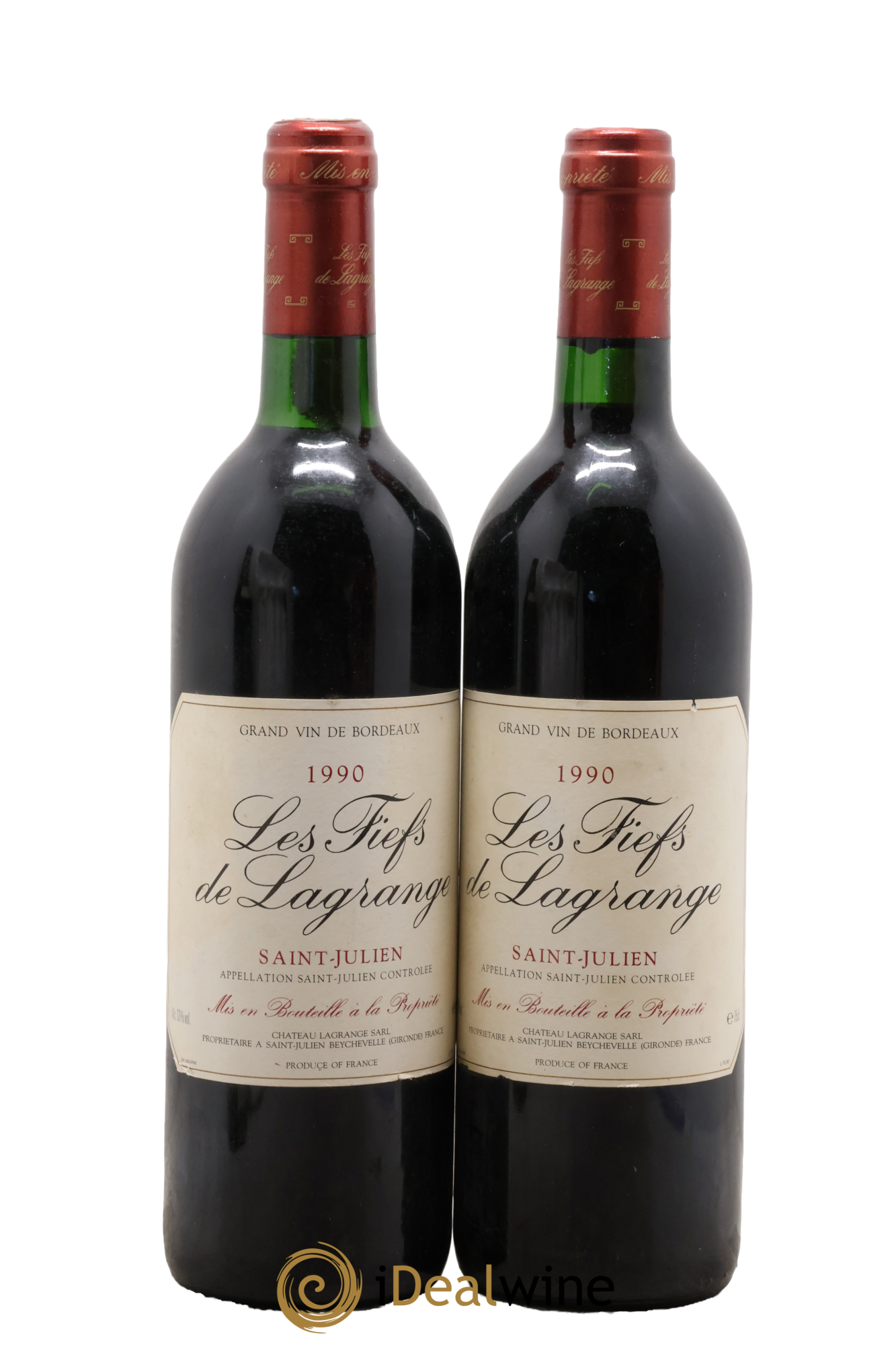 Les Fiefs de Lagrange Second Vin 1990 - Posten von 2 Flaschen - 0