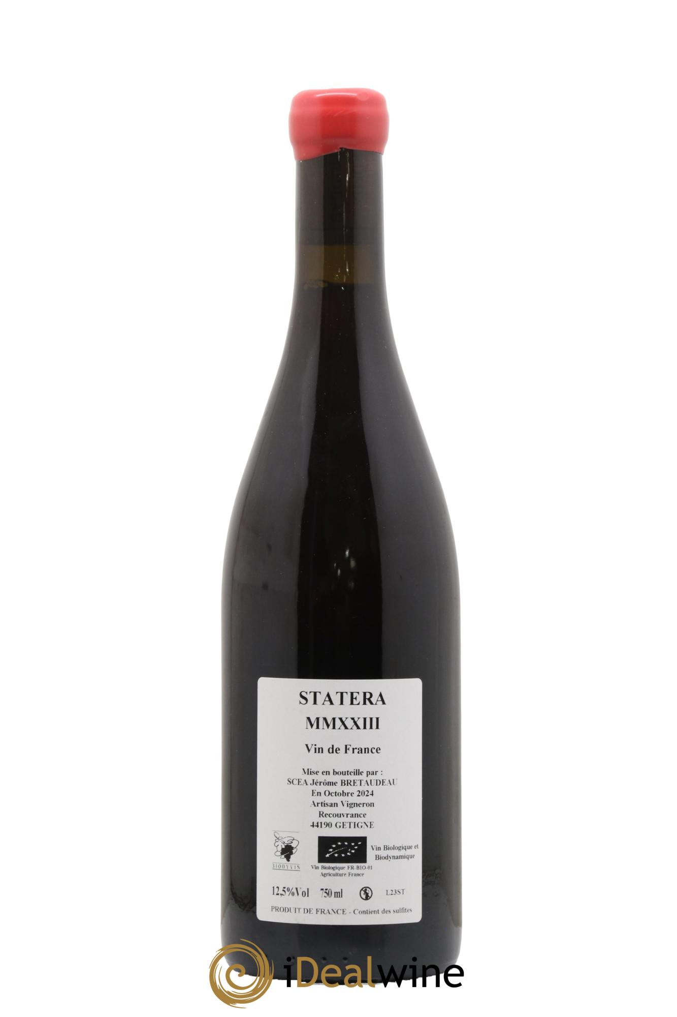 Vin de France Statera Jérôme Bretaudeau - Domaine de Bellevue 2023 - Lot de 1 bouteille - 1