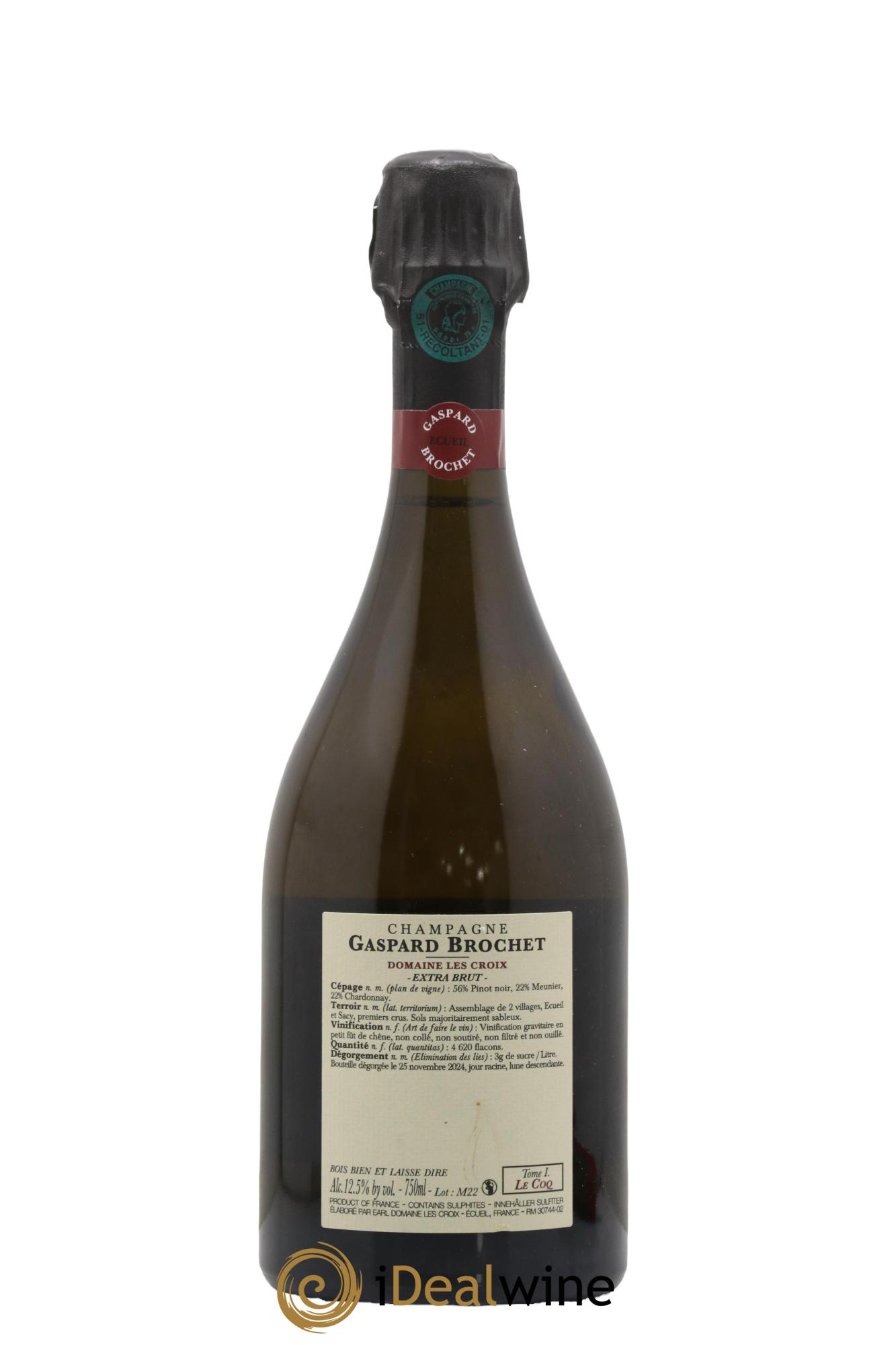 Champagne Le Coq Tome I Gaspart Brochet - Lot of 1 bottle - 1