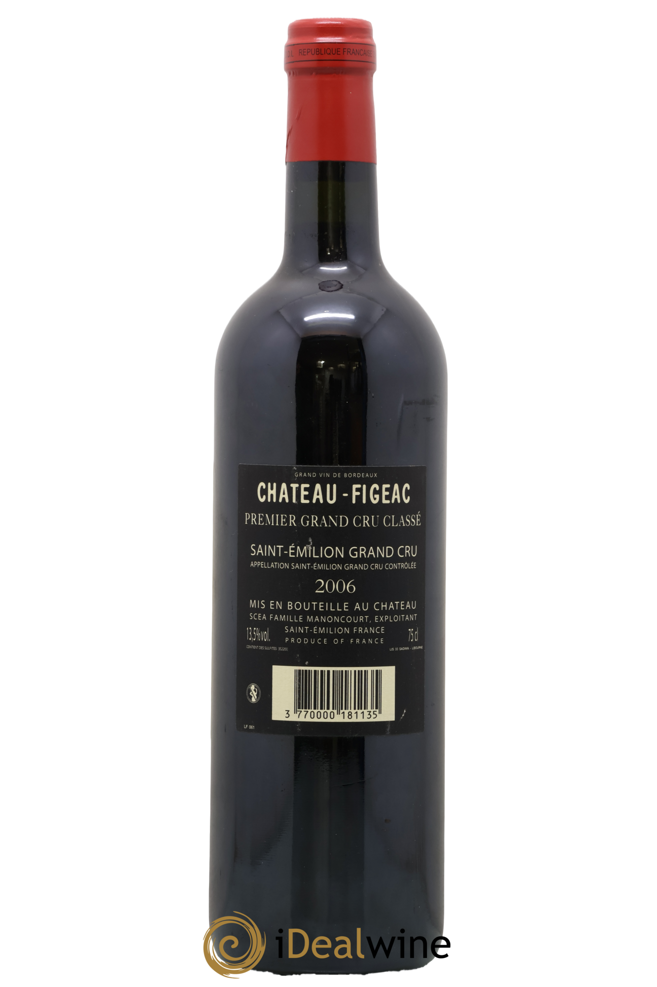 Château Figeac 1er Grand Cru Classé A 2006 - Lot de 1 bouteille - 1