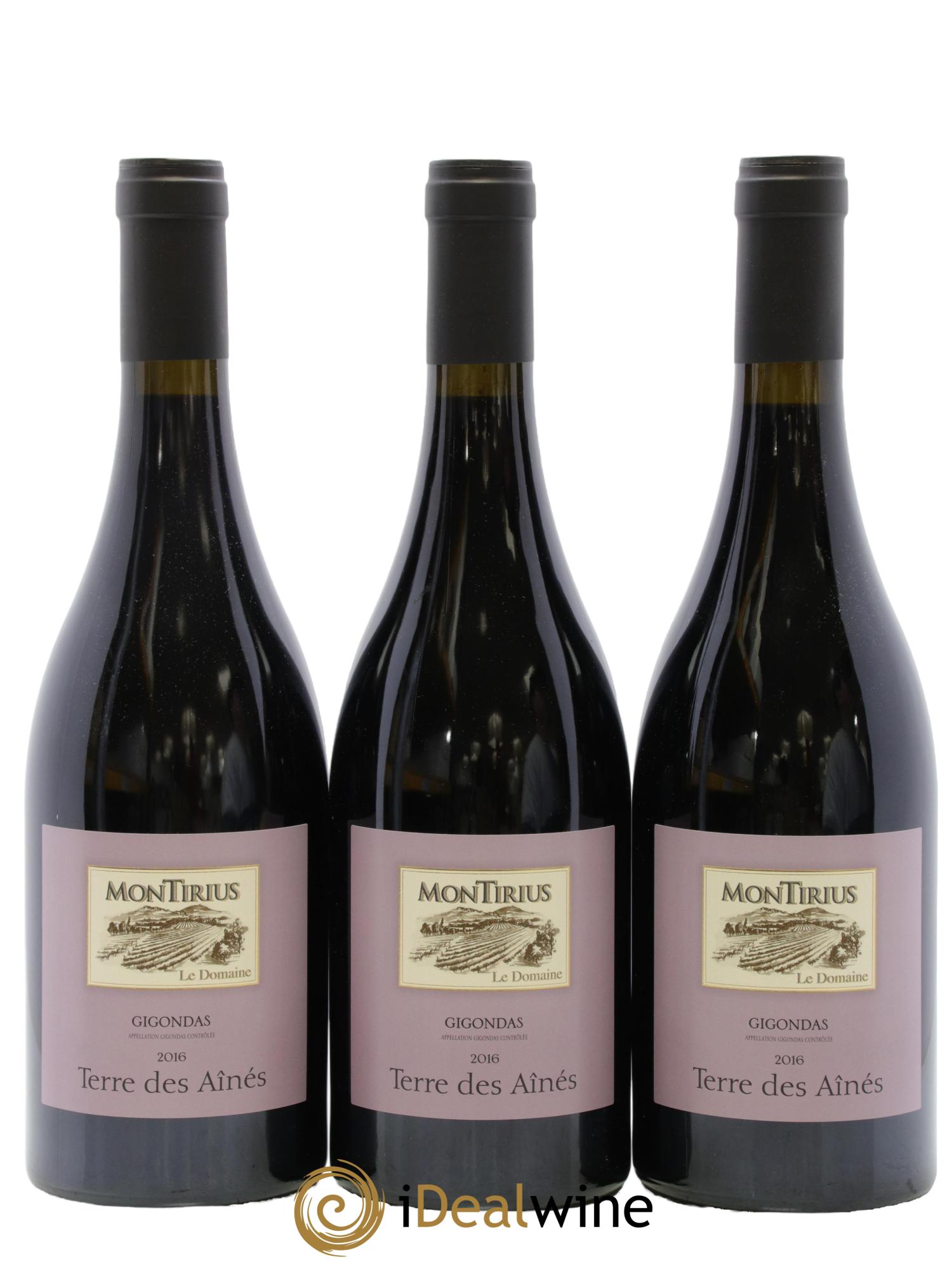 Gigondas Terre Des Ainés Montirius 2016 - Lotto di 3 bottiglie - 0