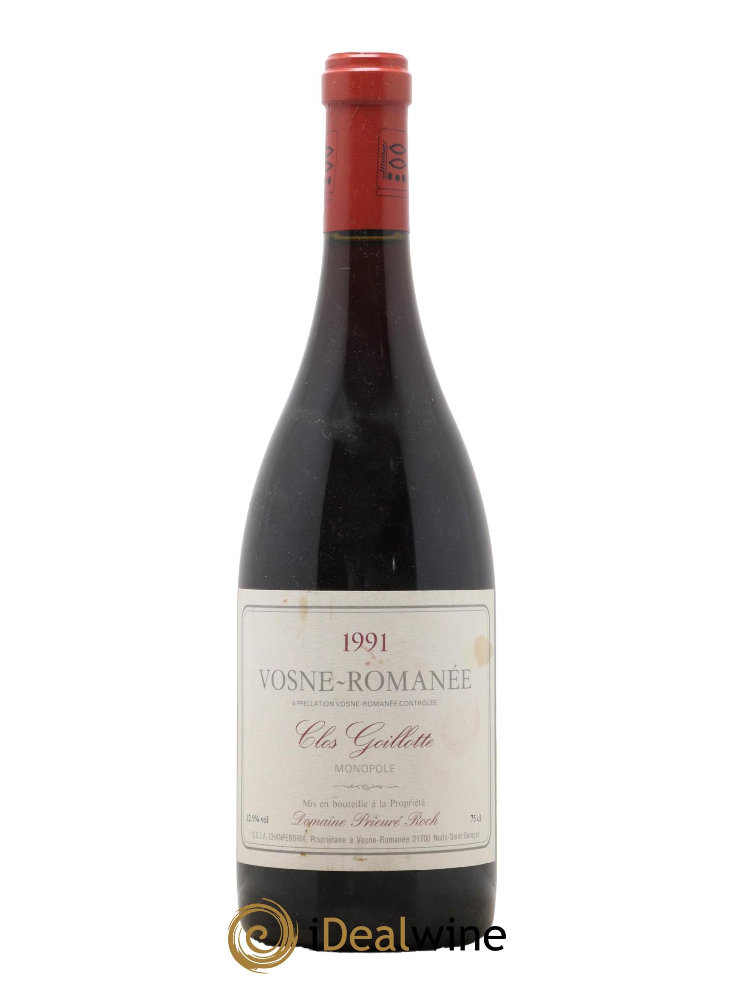 Vosne-Romanée Le Clos Goillotte Prieuré Roch 1991 - Posten von 1 Flasche - 0