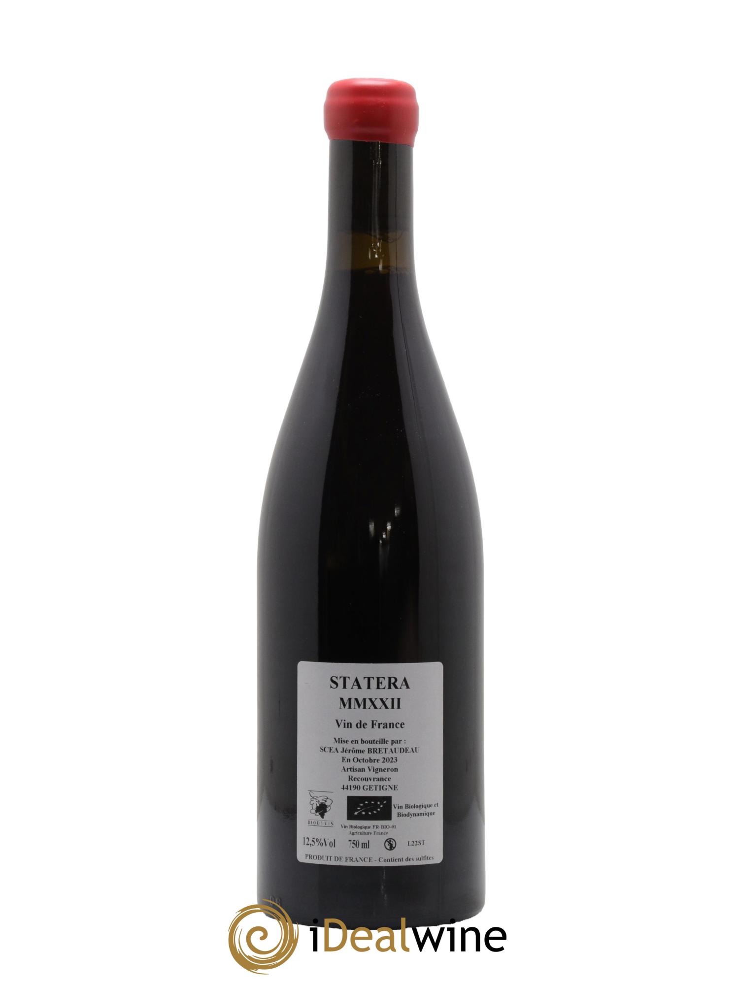 Vin de France Statera Jérôme Bretaudeau - Domaine de Bellevue 2022 - Lot de 1 bouteille - 1