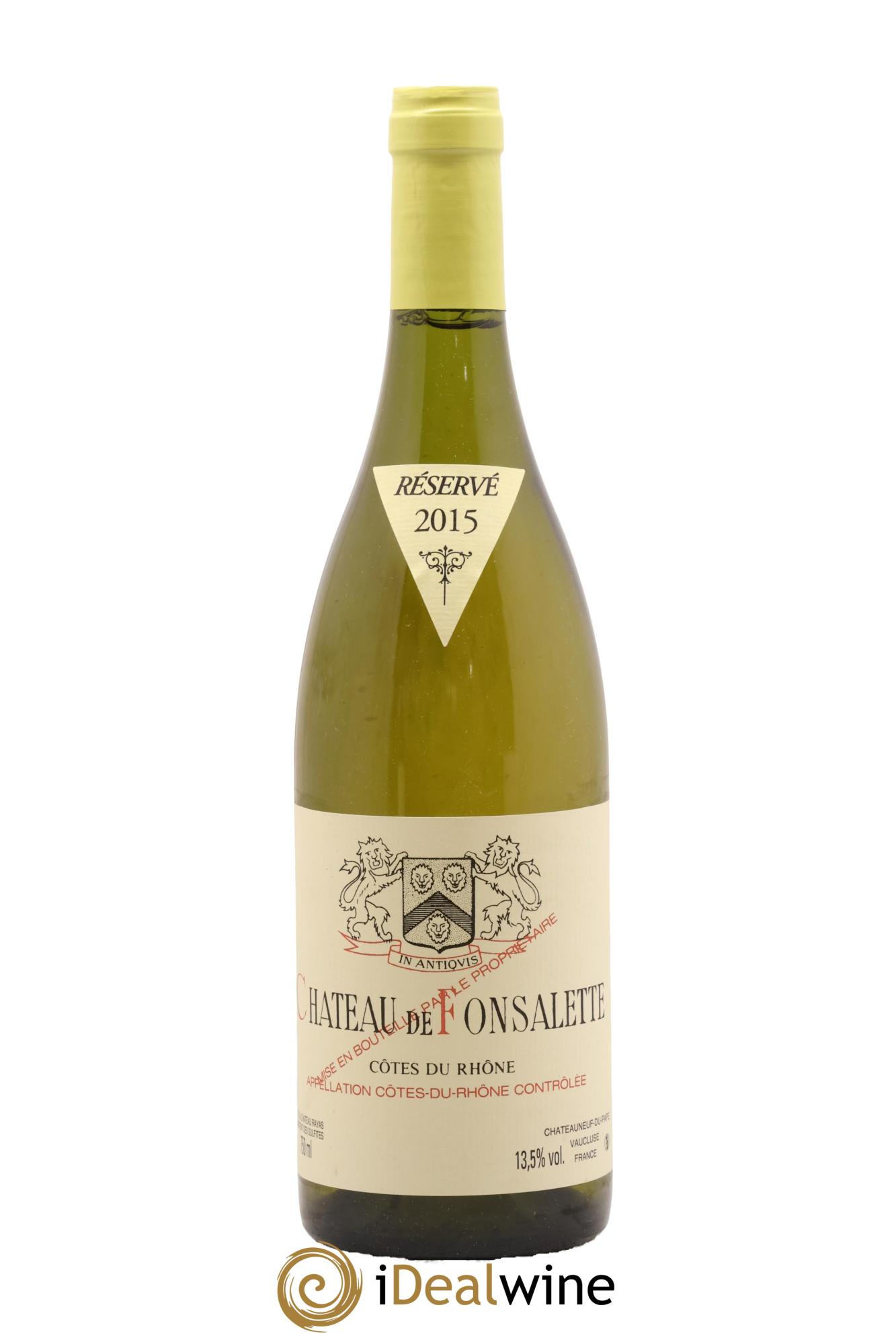 Côtes-du-Rhône Château de Fonsalette Emmanuel Reynaud 2015 - Lot de 1 bouteille - 0