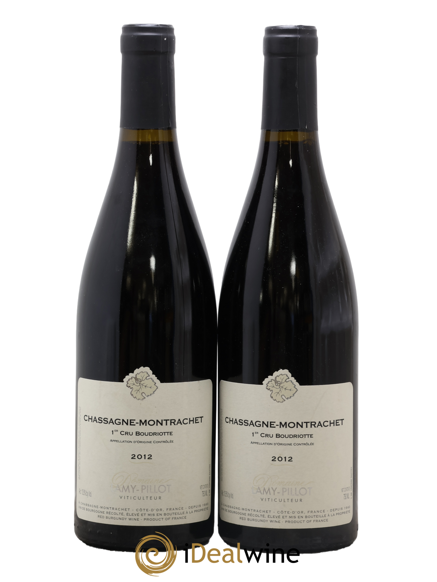 Chassagne-Montrachet 1er Cru Les Boudriottes Domaine Lamy-Pillot 2012 - Posten von 2 Flaschen - 0