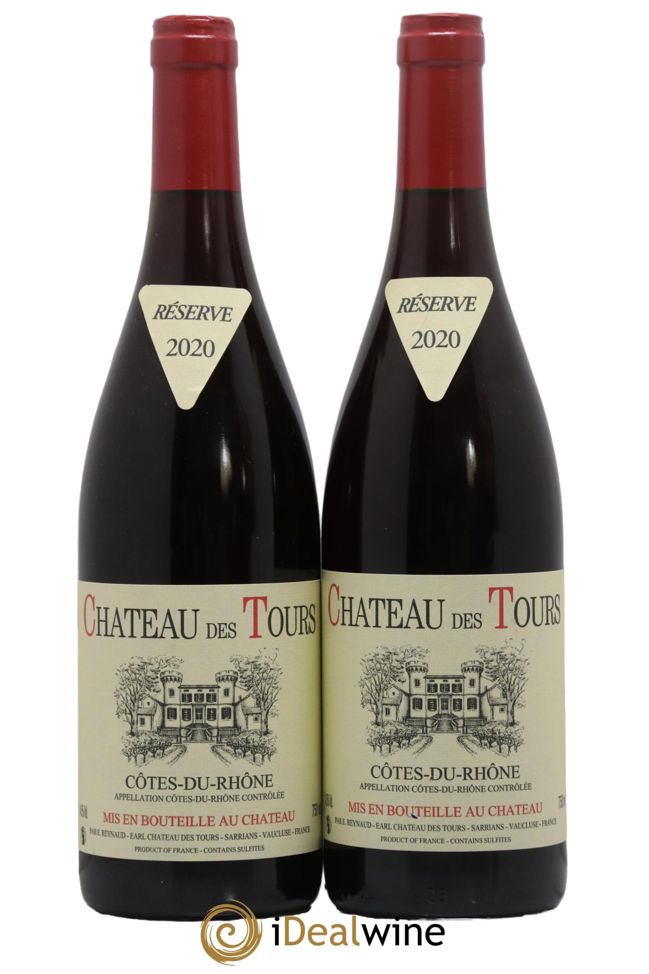 Côtes-du-Rhône Château des Tours Emmanuel Reynaud 2020 - Lot de 2 bouteilles - 0