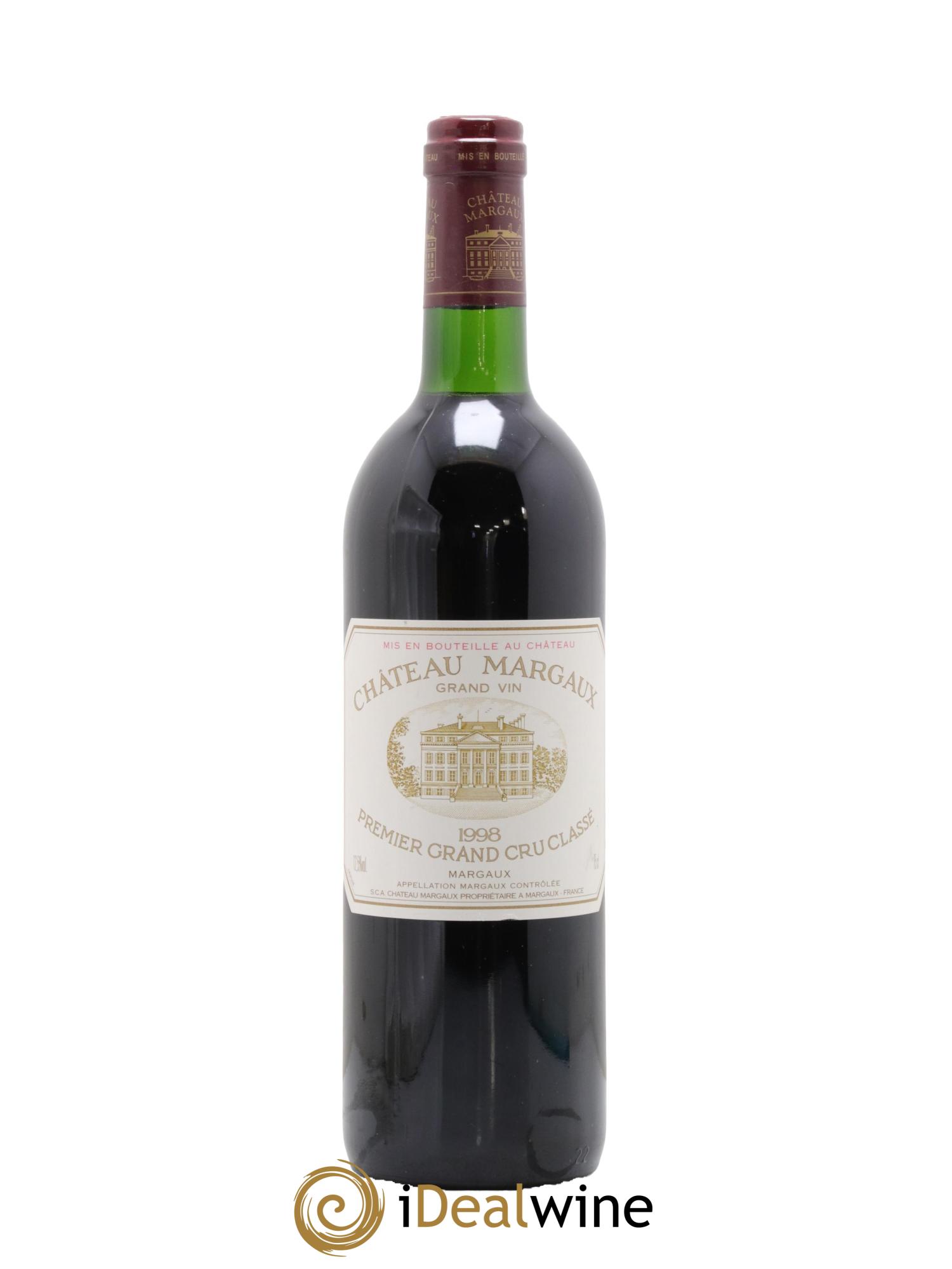 Château Margaux 1er Grand Cru Classé 1998 - Lot de 1 bouteille - 0