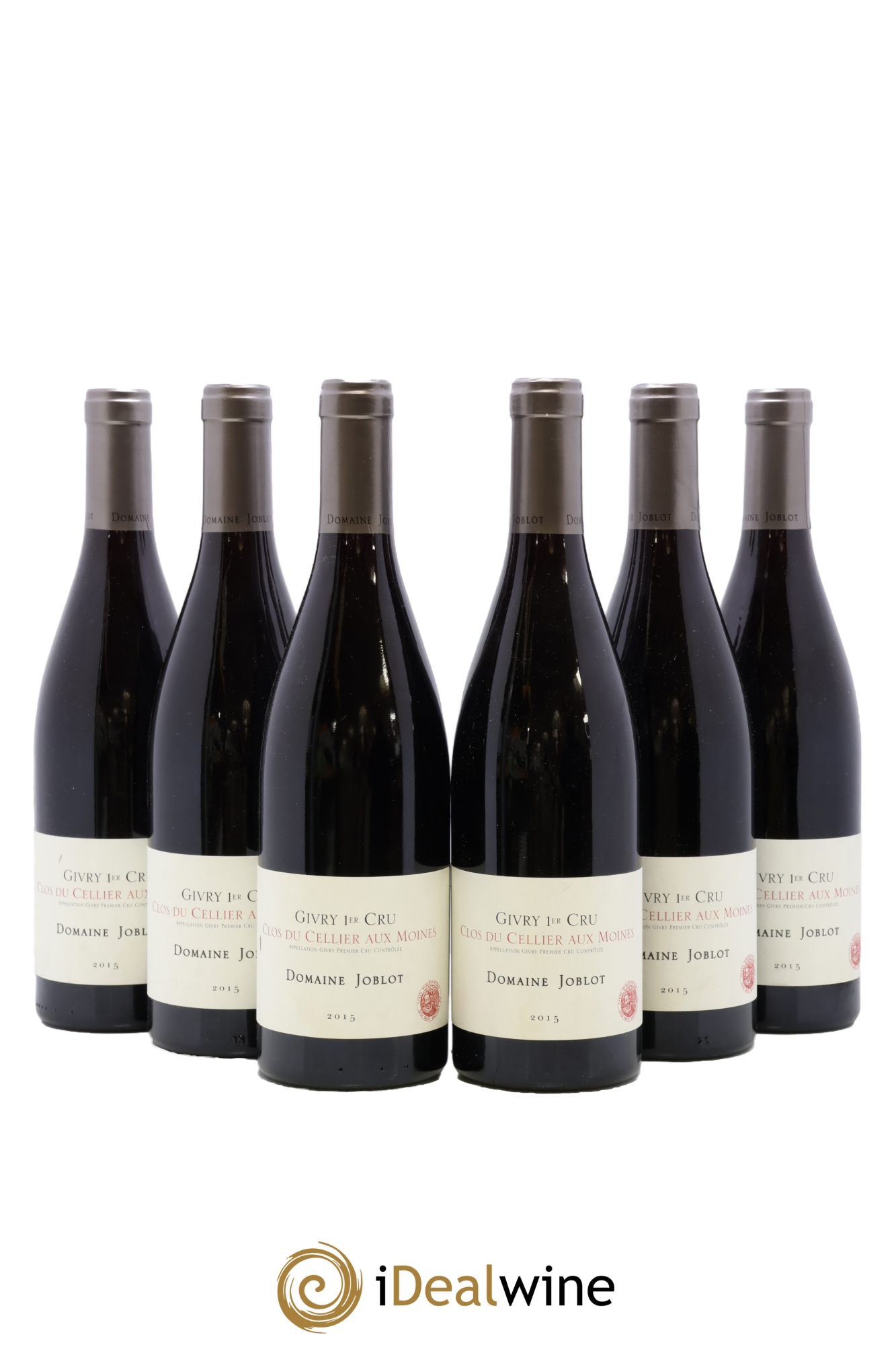 Givry 1er Cru Clos du Cellier aux Moines Joblot (Domaine) 2015 - Posten von 6 Flaschen - 0