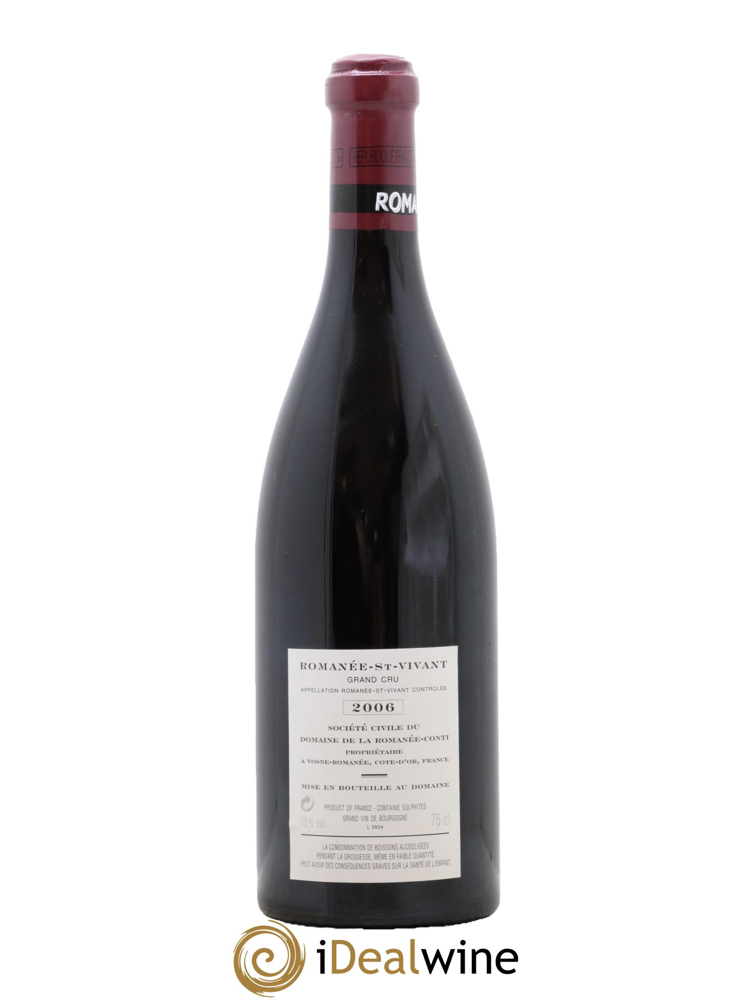Romanée-Saint-Vivant Grand Cru Domaine de la Romanée-Conti  2006 - Lot de 1 bouteille - 1