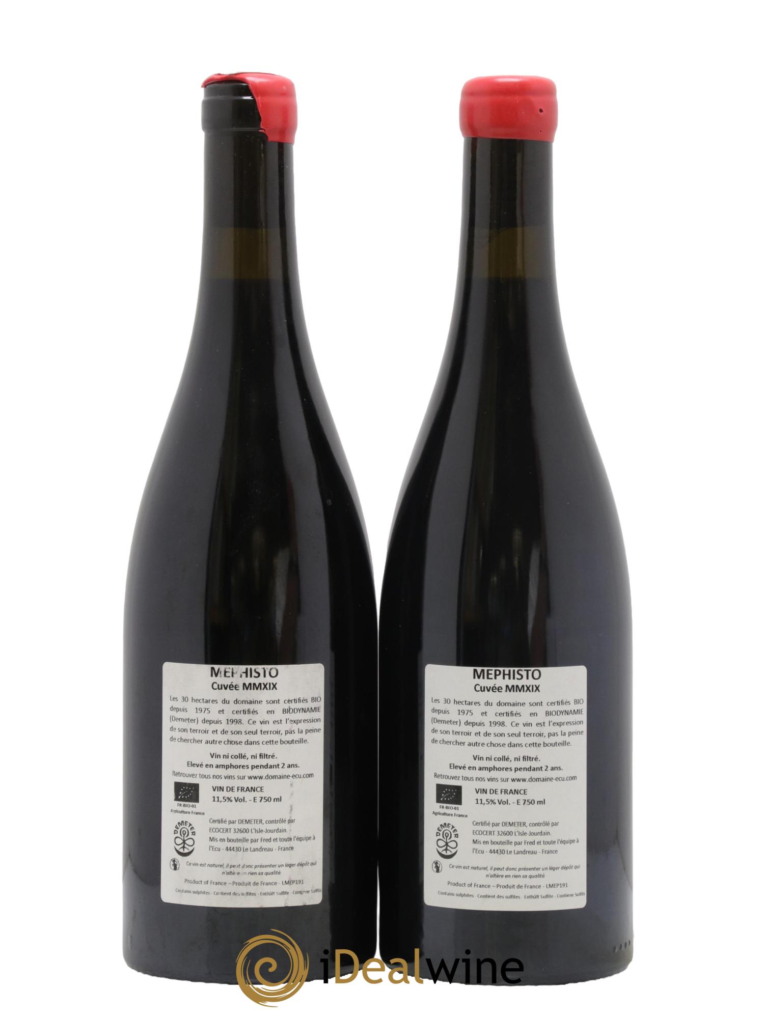 Vin de France Méphisto Domaine de L'Ecu 2019 - Lot de 2 bouteilles - 1