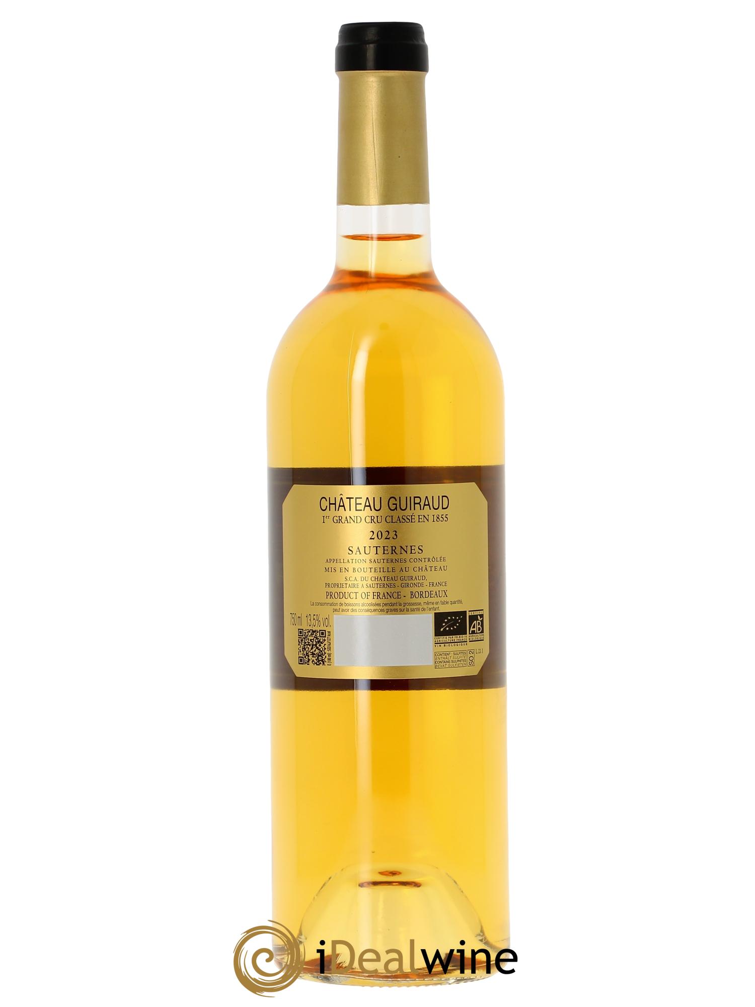 Château Guiraud 1er Grand Cru Classé (OWC if 3 bts) 2023 - Lot of 1 bottle - 1