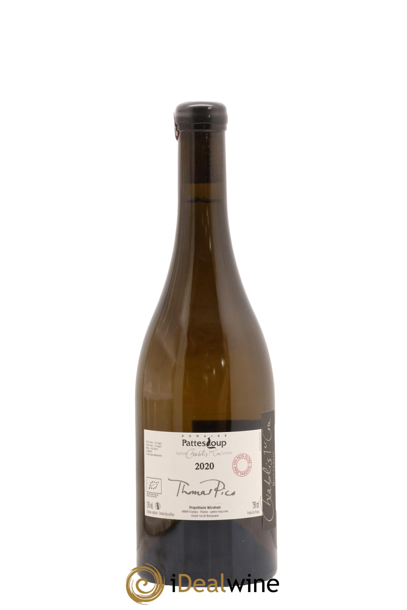 Chablis 1er Cru Butteaux Pattes Loup (Domaine)  2020 - Lot of 1 bottle - 1