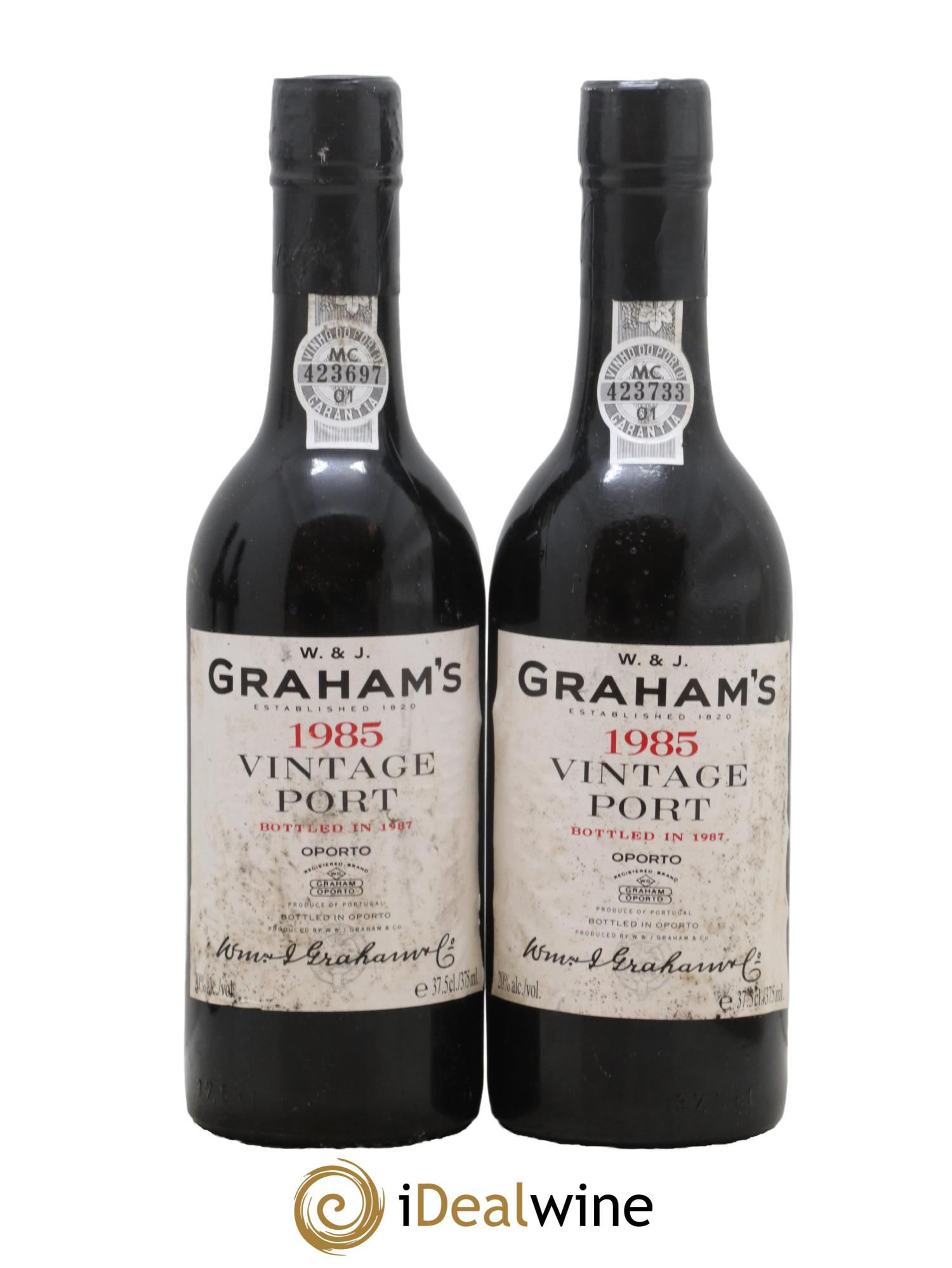 Porto W&J Graham' Vintage 1985 - Lot de 2 demi bouteilles - 0