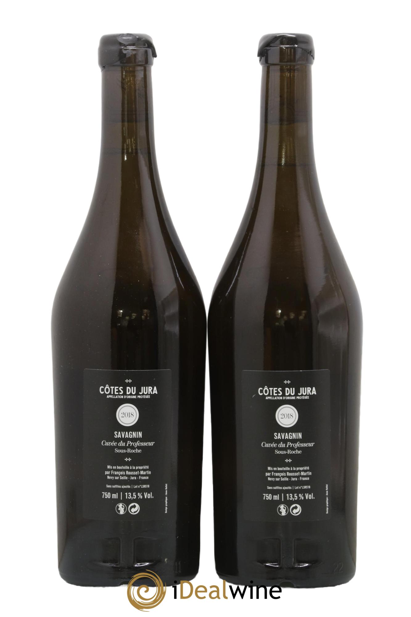 Côtes du Jura Savagnin Cuvée du Professeur François Rousset Martin 2018 - Lot de 2 bouteilles - 1