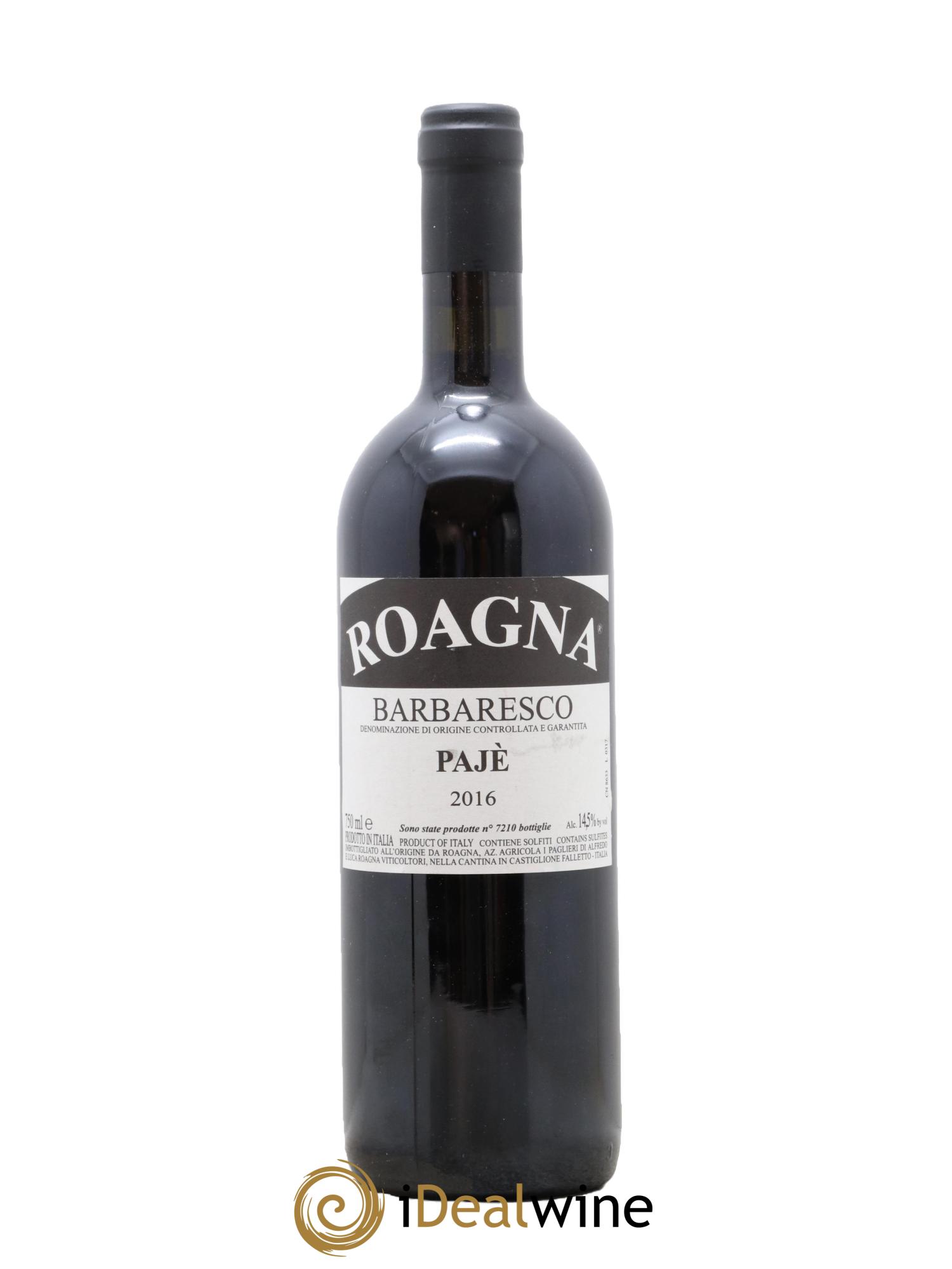 Barbaresco DOCG Pajè Roagna 2016 - Lot de 1 bouteille - 0