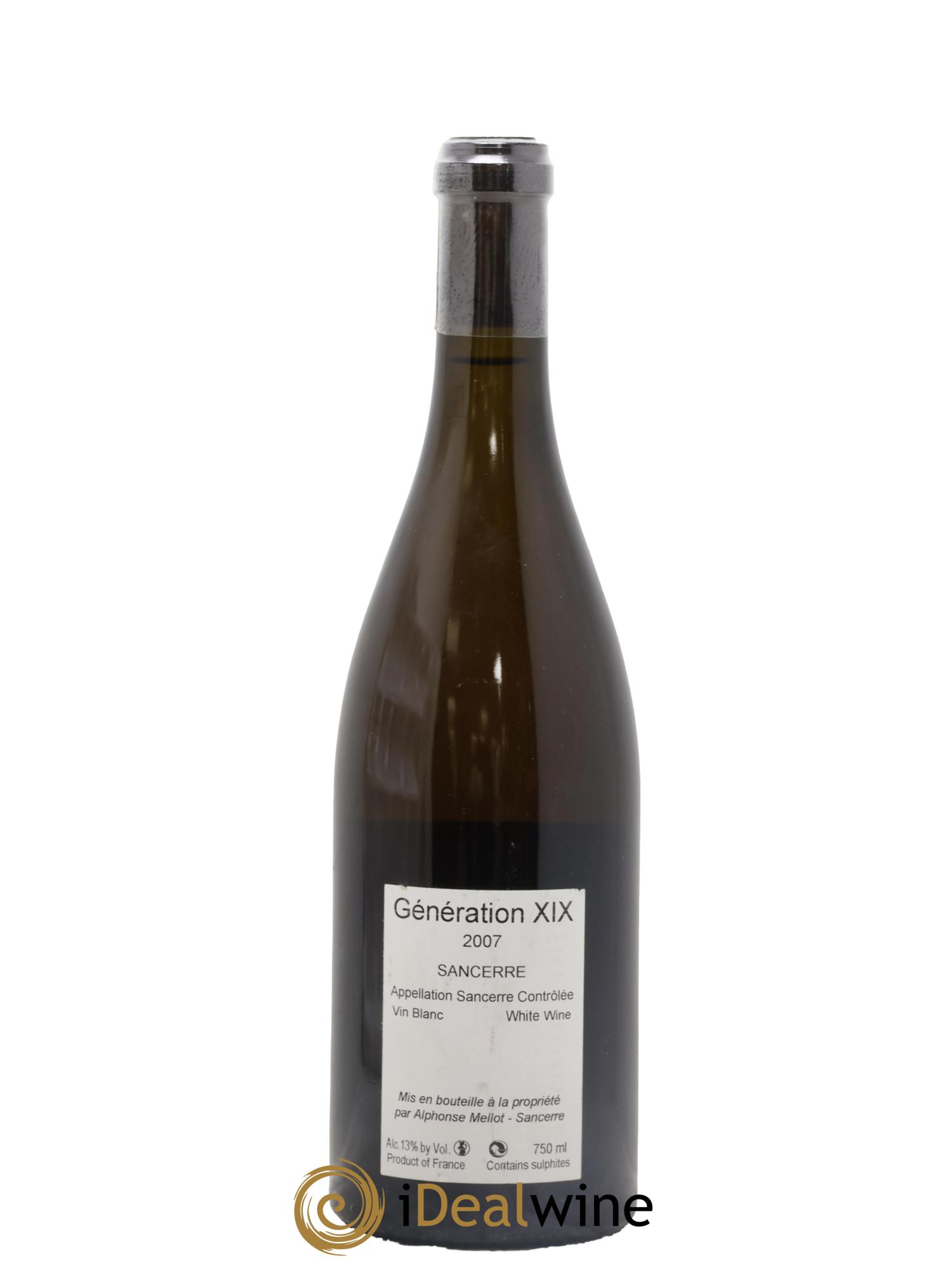 Sancerre Génération XIX Alphonse Mellot 2007 - Lotto di 1 bottiglia - 1