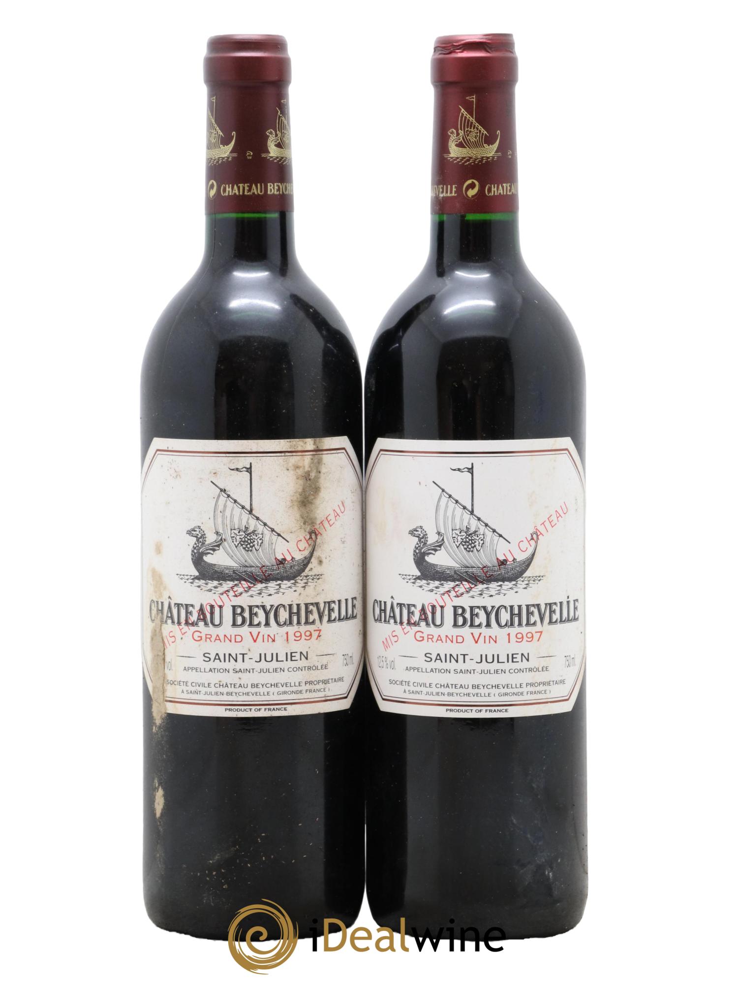 Château Beychevelle 4ème Grand Cru Classé 1997 - Lot de 2 bouteilles - 0