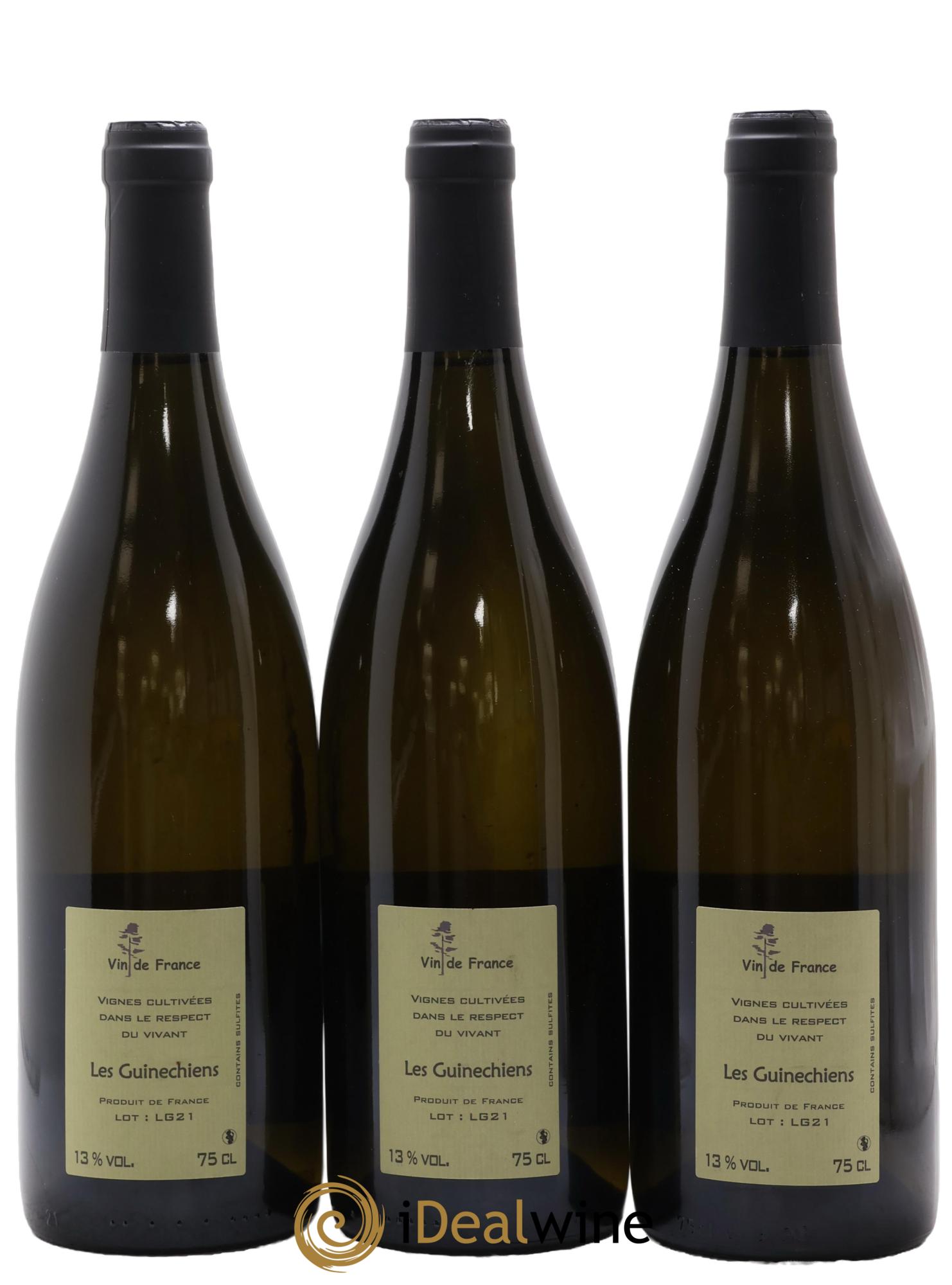 Vin de France Les Guinechiens Benoit Courault 2021 - Posten von 3 Flaschen - 1