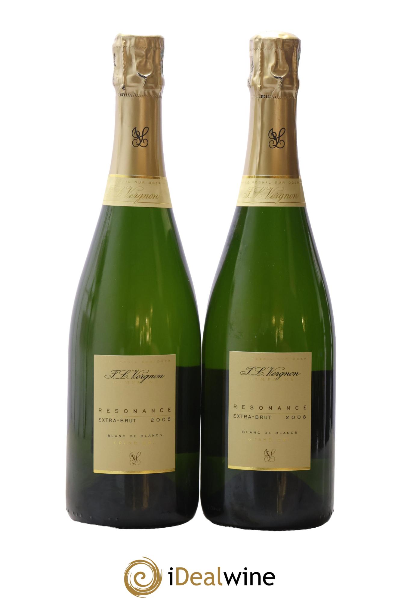 Champagne Extra-Brut Grand Cru Blanc De Blancs Résonnance J.L Vergnon 2008 - Lot of 2 bottles - 0
