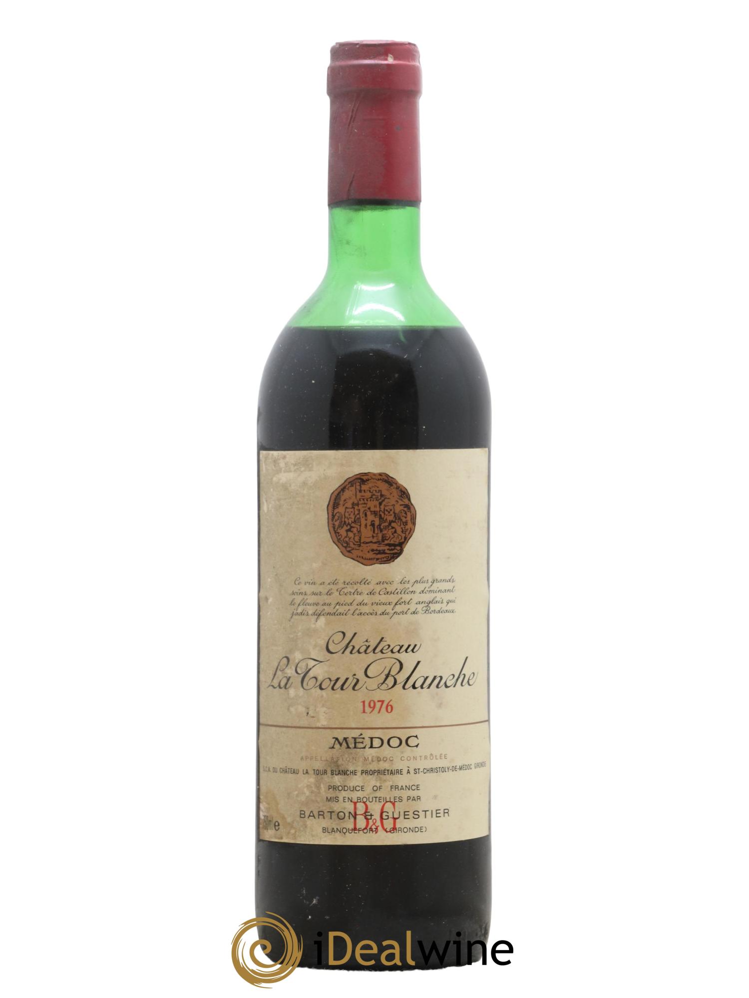 Château Tour Blanche Cru Bourgeois 1976 - Lot de 1 bouteille - 0
