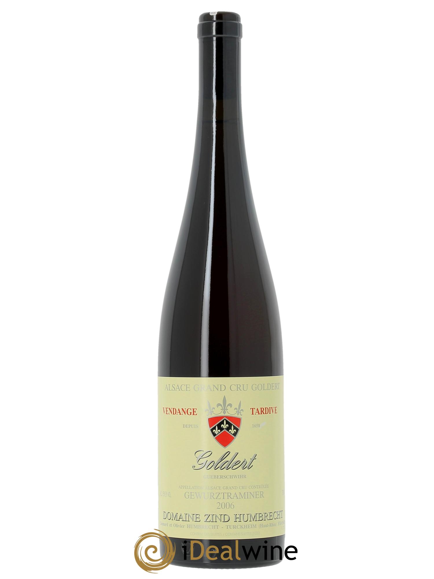 Alsace Gewurztraminer Goldert Grand Cru Vendanges Tardives Zind-Humbrecht (Domaine) 2006 - Lot of 1 bottle - 0
