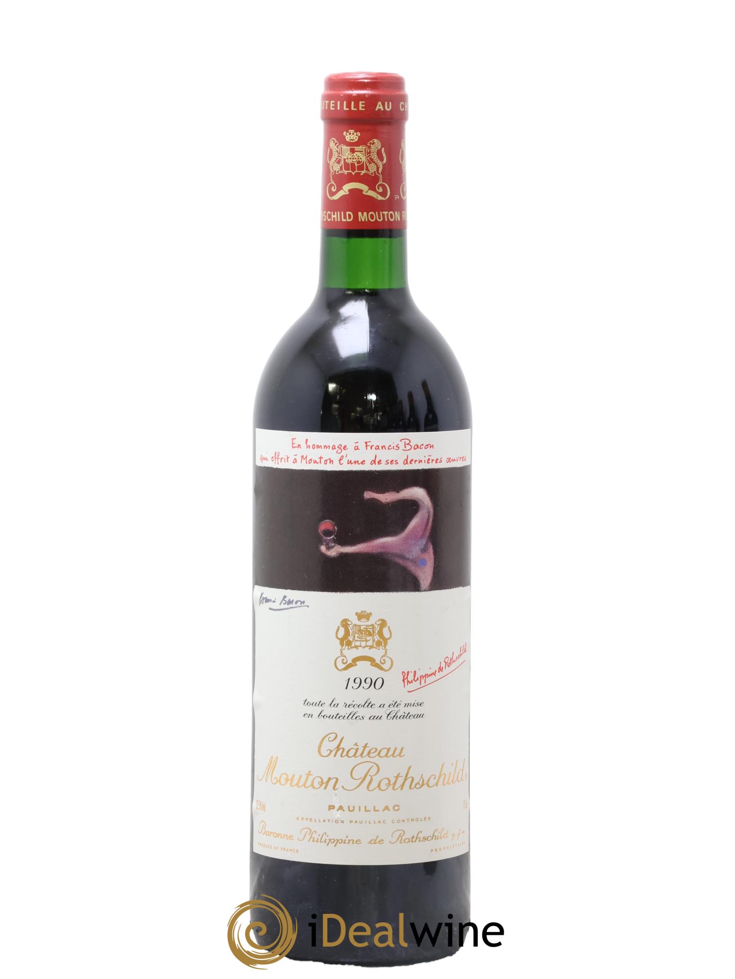 Château Mouton Rothschild 1er Grand Cru Classé 1990 - Lot de 1 bouteille - 0