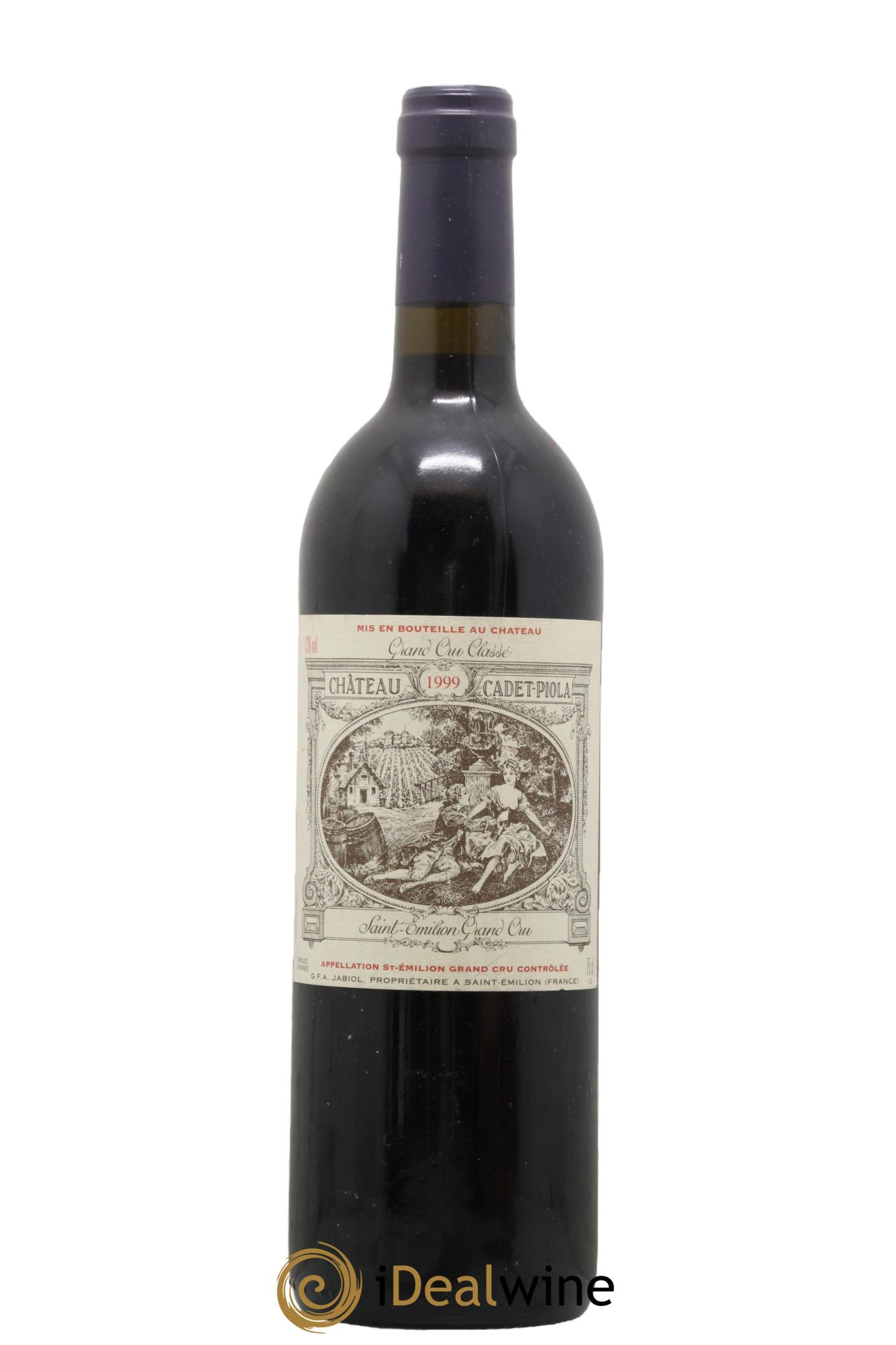 Château Cadet Piola Grand Cru Classé 1999 - Lot de 1 bouteille - 0