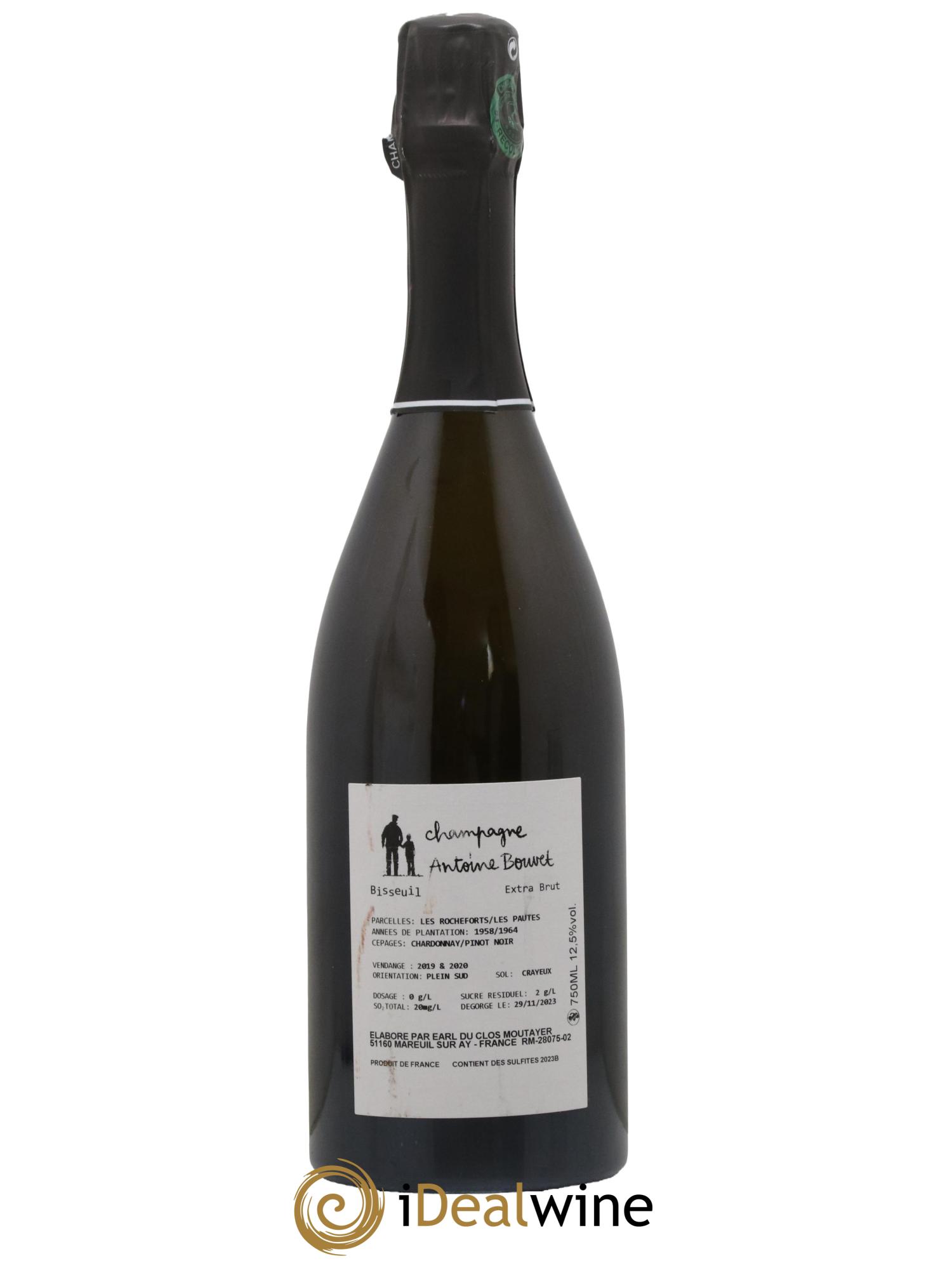 Champagne Bisseuil Extra Brut Antoine Bouvet - Lot de 1 bouteille - 1