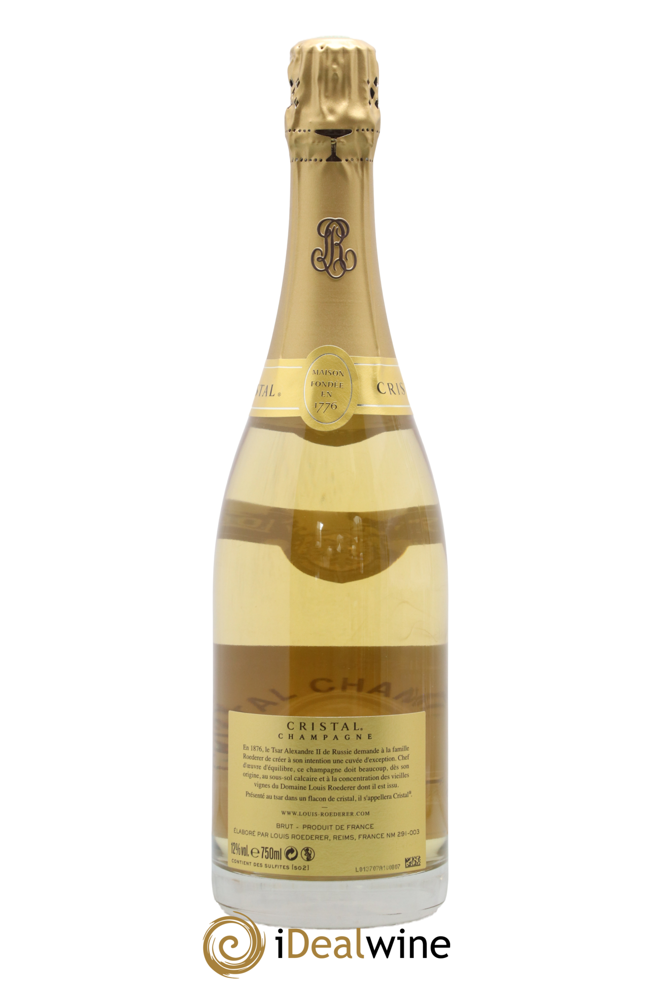 Cristal Louis Roederer 2012 - Lot of 1 bottle - 1