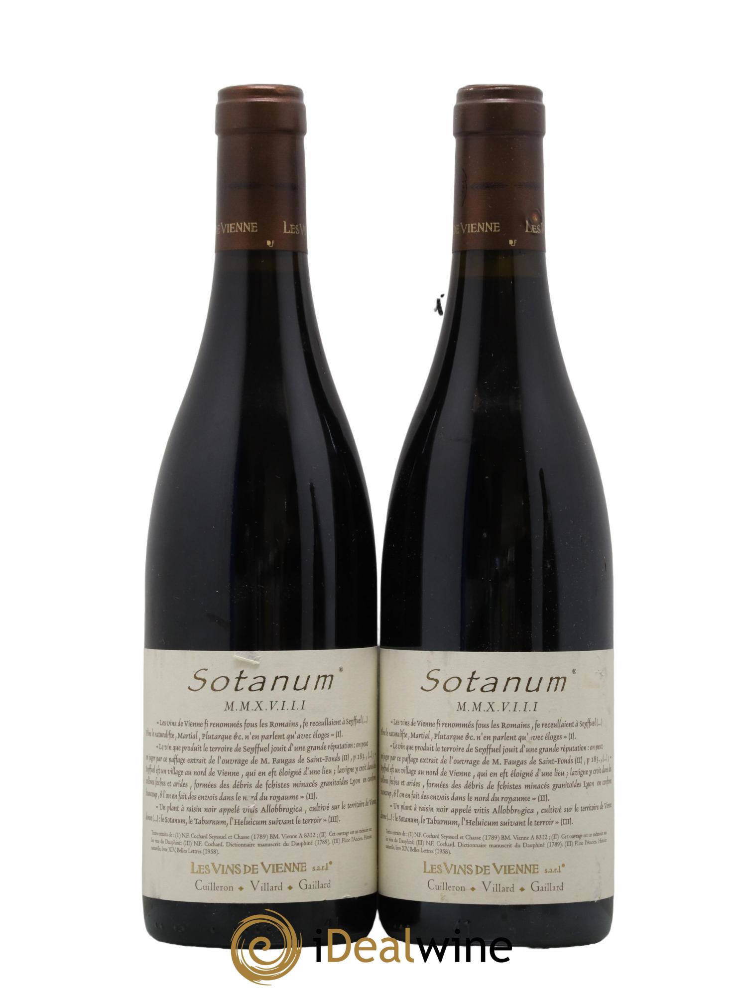 Collines Rhodaniennes Sotanum Les Vins de Vienne 2018 - Lot de 2 bouteilles - 0