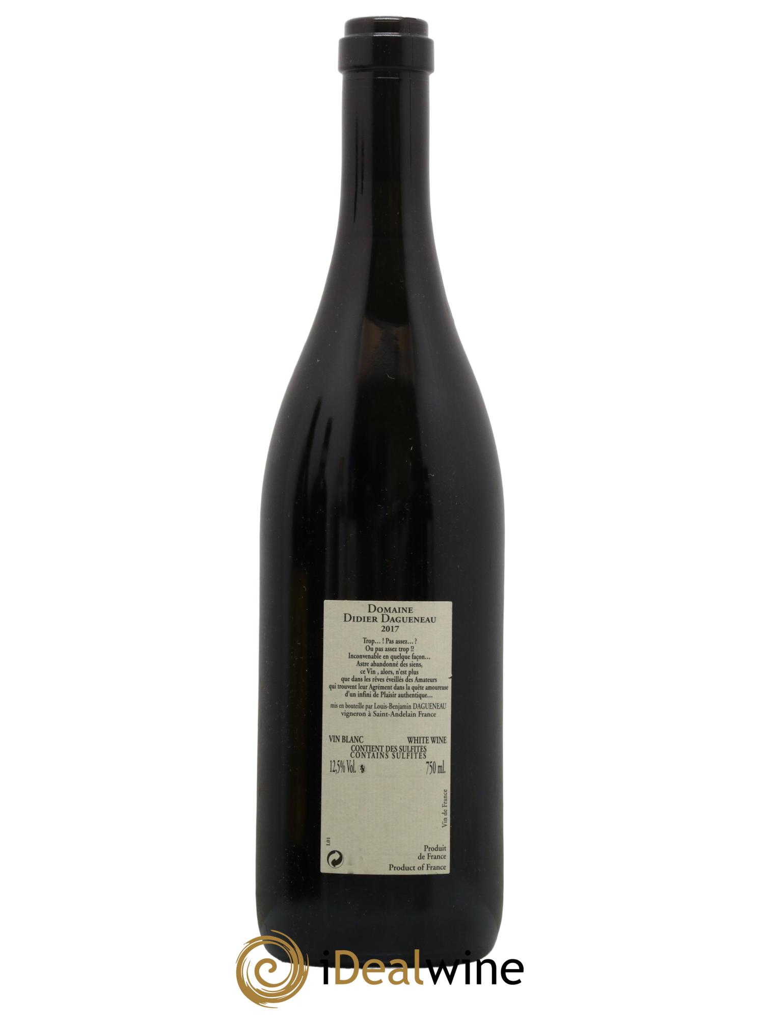 Pouilly-Fumé Blanc Fumé de Pouilly Dagueneau (Domaine Didier - Louis-Benjamin) 2017 - Posten von 1 Flasche - 1