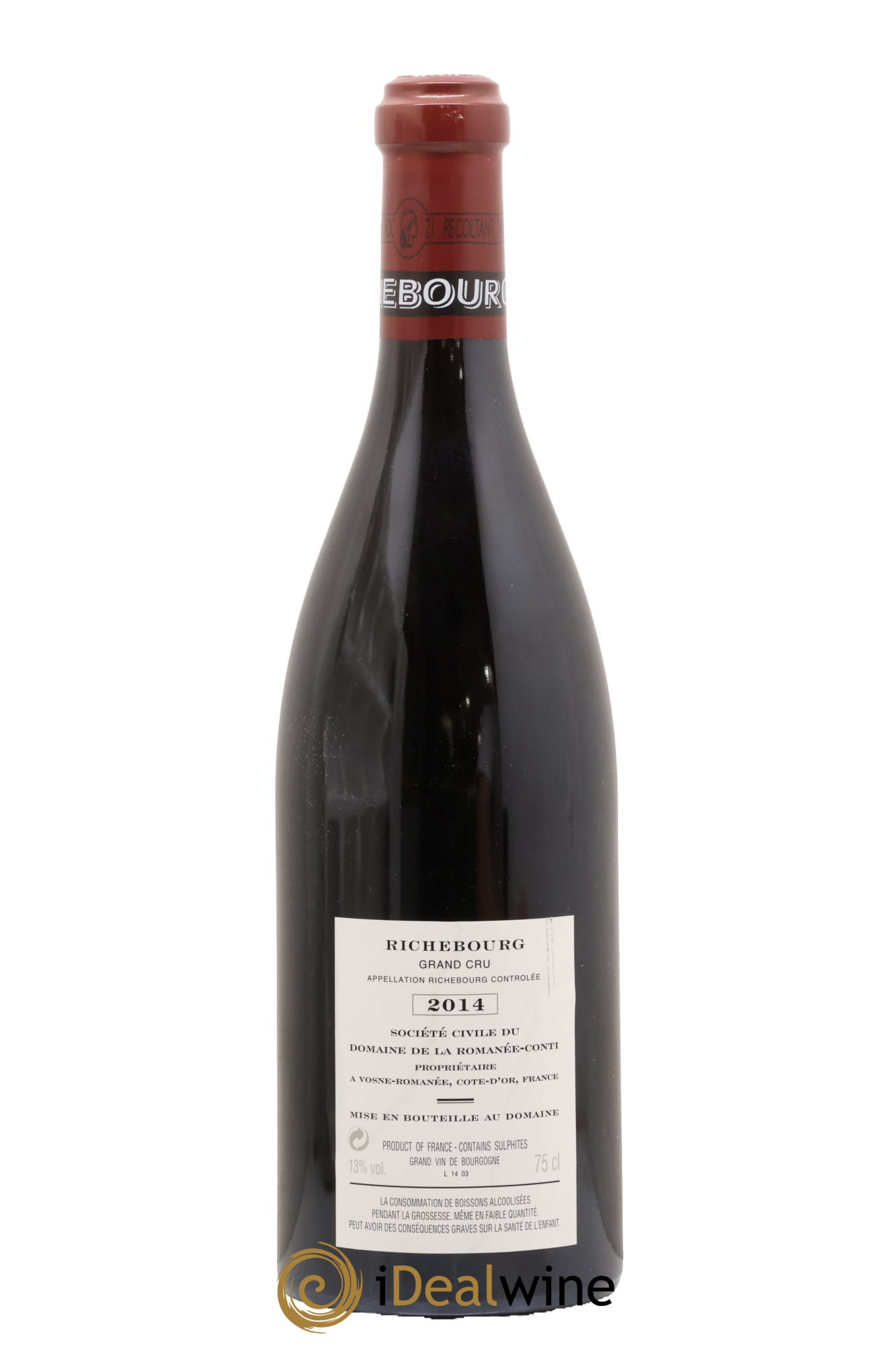Richebourg Grand Cru Domaine de la Romanée-Conti 2014 - Lot de 1 bouteille - 1