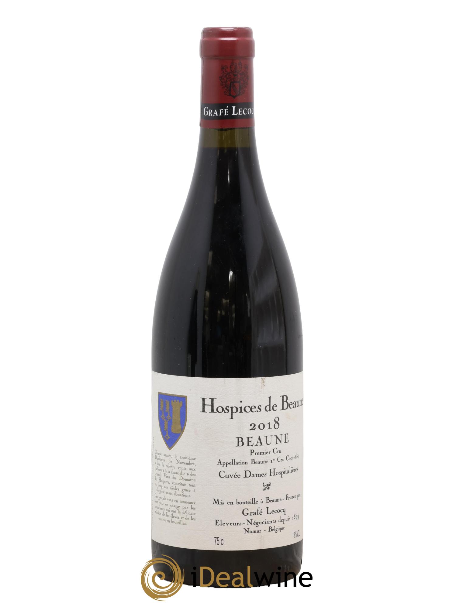 Beaune 1er Cru Cuvée Dames Hospitalières Hospices de Beaune Mis en bouteille par Grafé Lecocq 2018 - Lot de 1 bouteille - 0