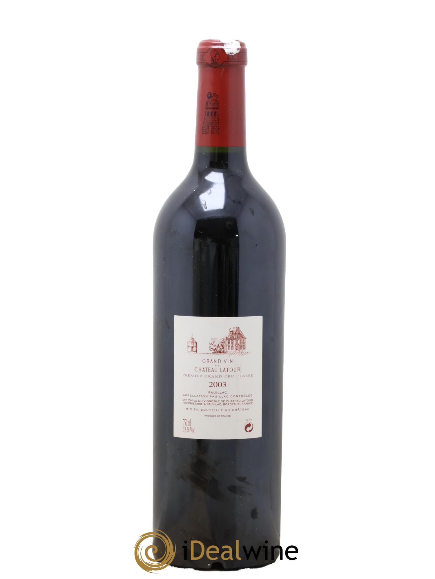 Château Latour 1er Grand Cru Classé 2003 - Lotto di 1 bottiglia - 1